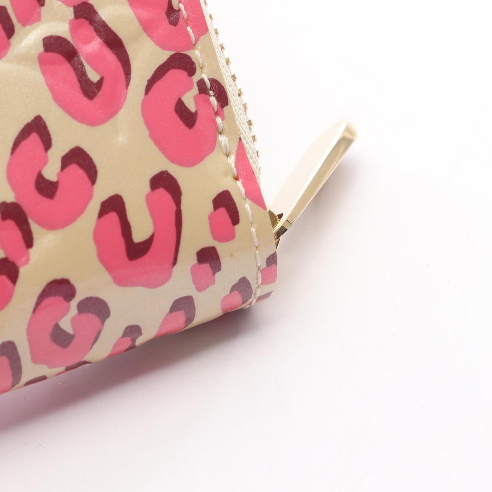 Louis Vuitton Beige Blanc Corail Green Pink Vernis Leather Coin Purse/Coin Case (Pre-Owned)
