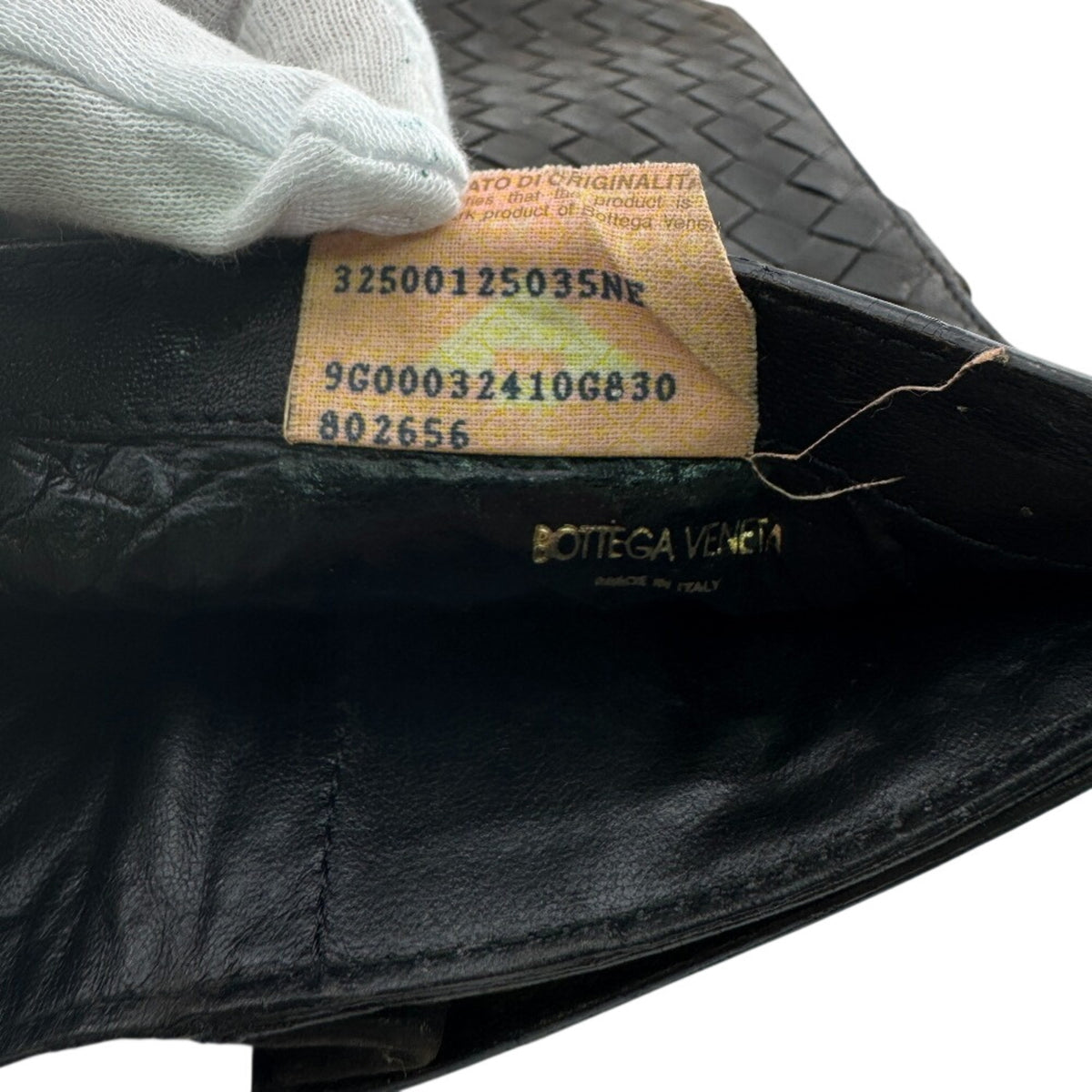 Bottega Veneta Black Intrecciato Long Wallet (Bi-Fold) (Pre-Owned)