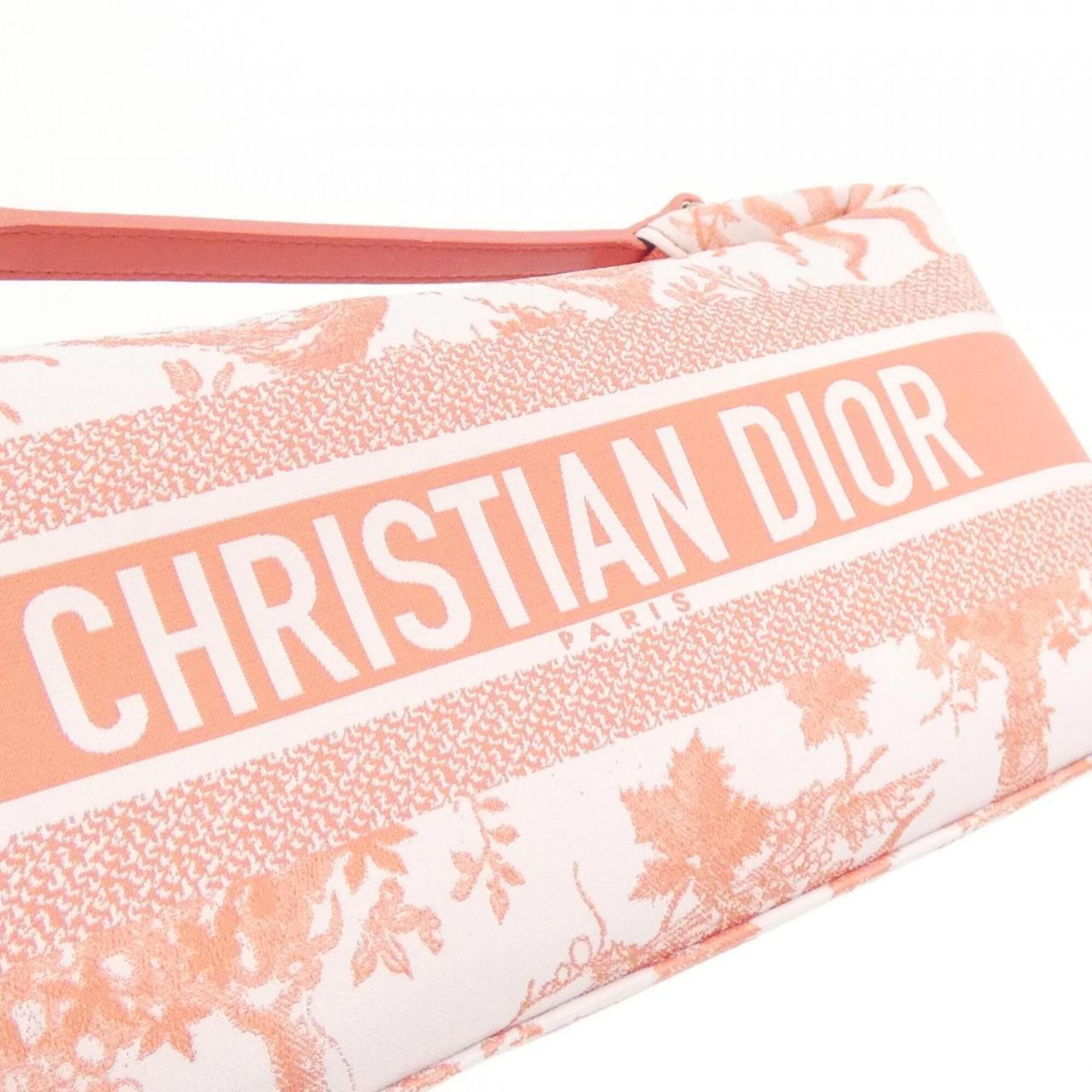 Christian Dior Orange Canvas Pouch (Pre-Owned)