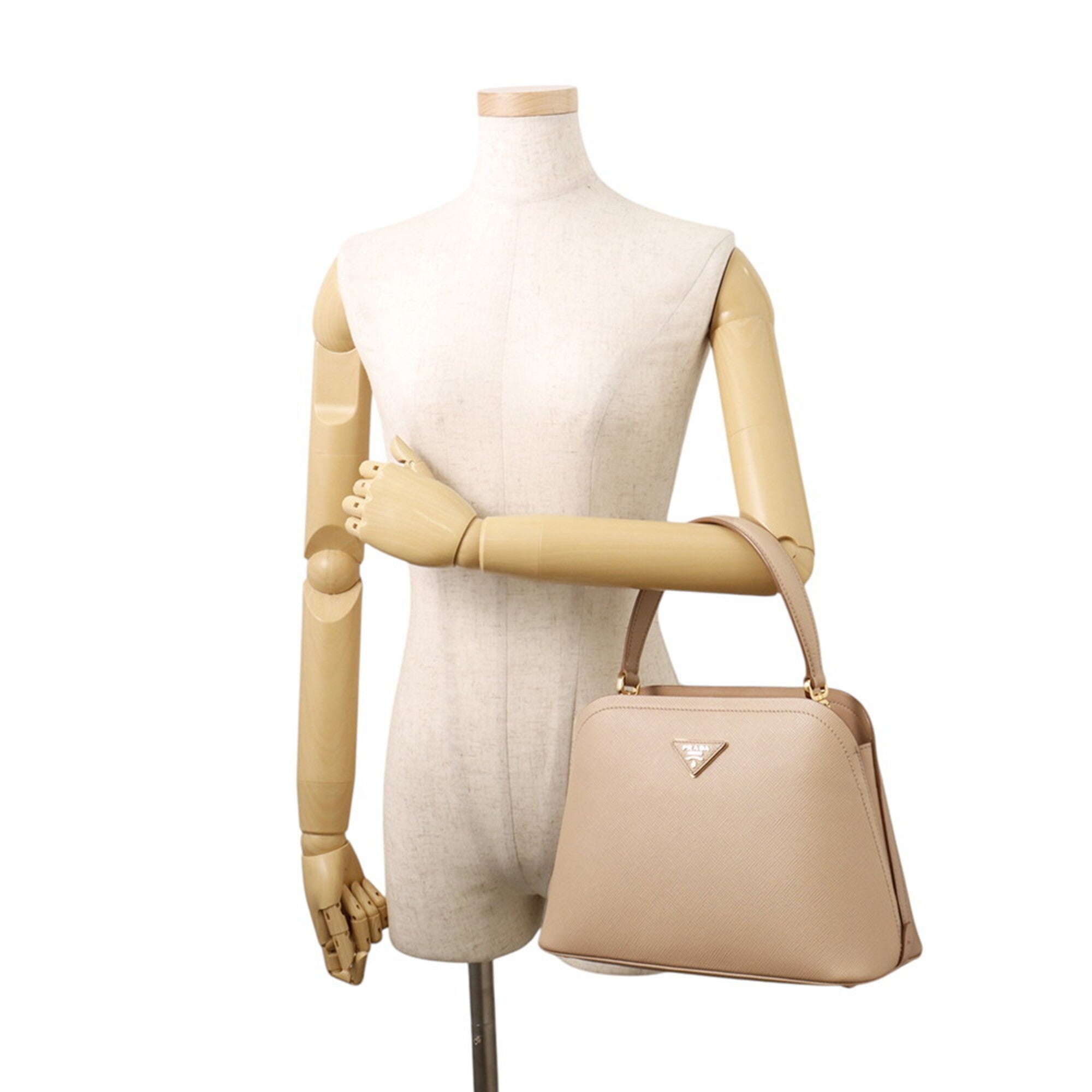 Prada Beige Leather Handbag (Pre-Owned)