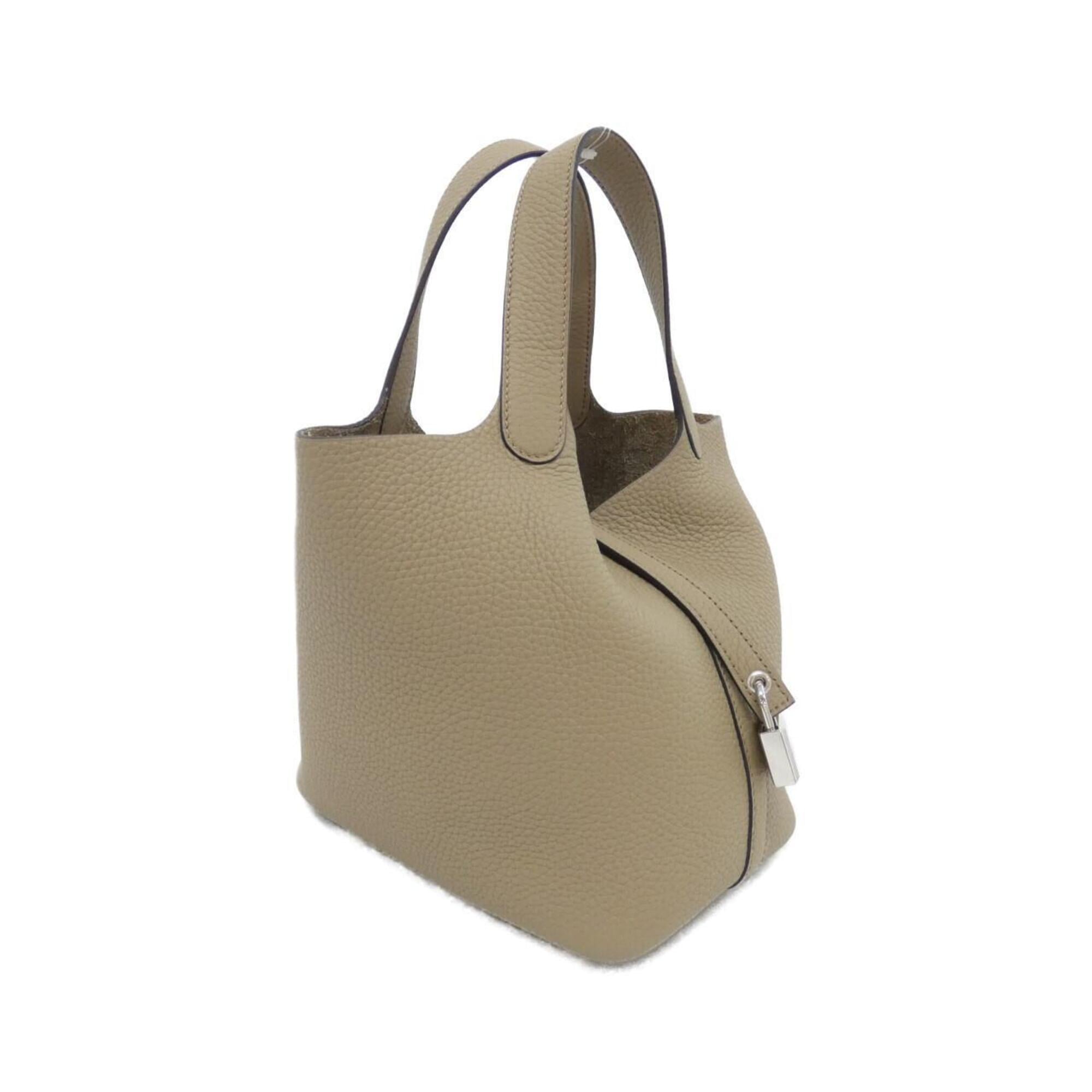 Hermes Picotin Beige Taurillon Clemence Leather Handbag (Pre-Owned)