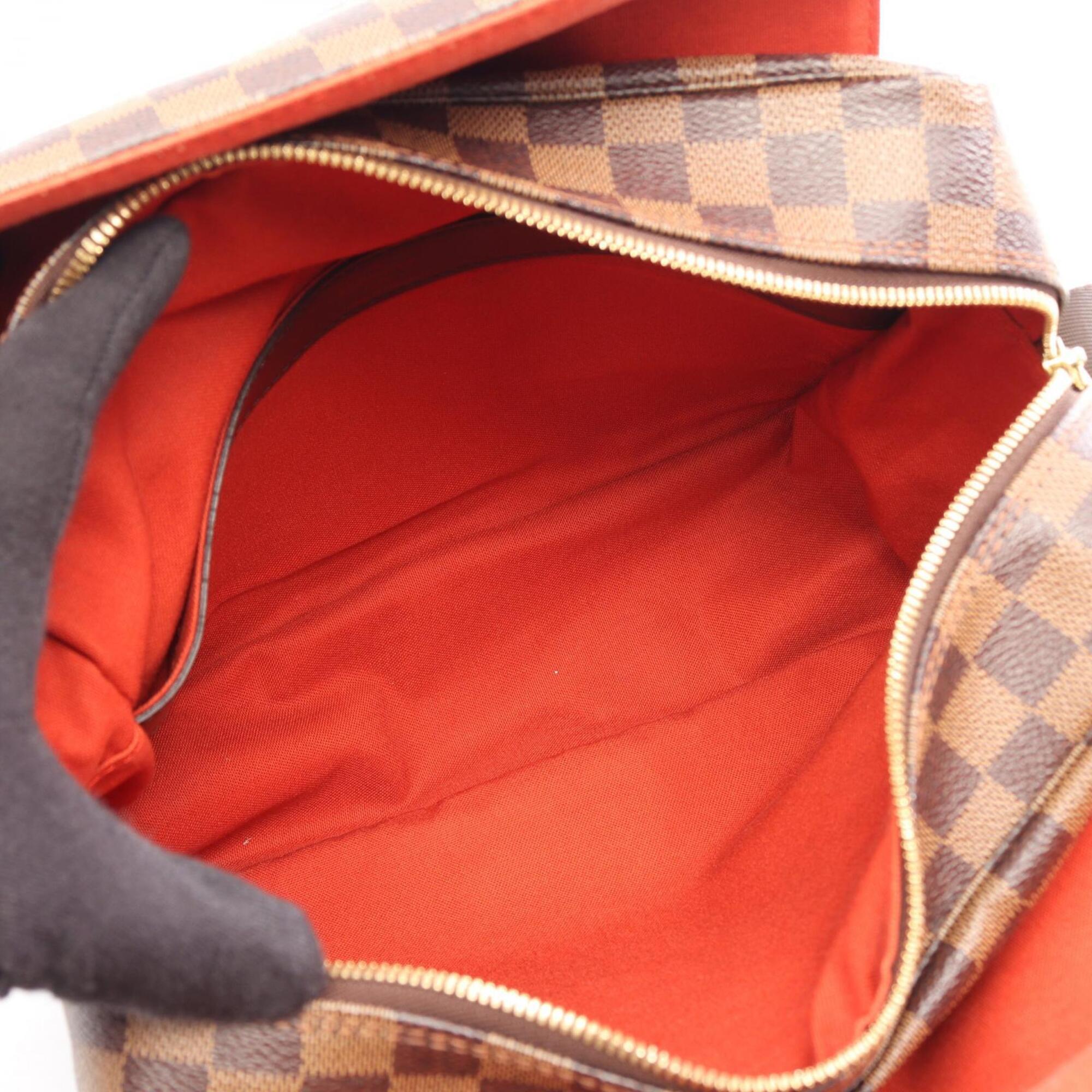 Louis Vuitton Brown Coated Canvas Leather Shoulder Bag (Pre-Owned)