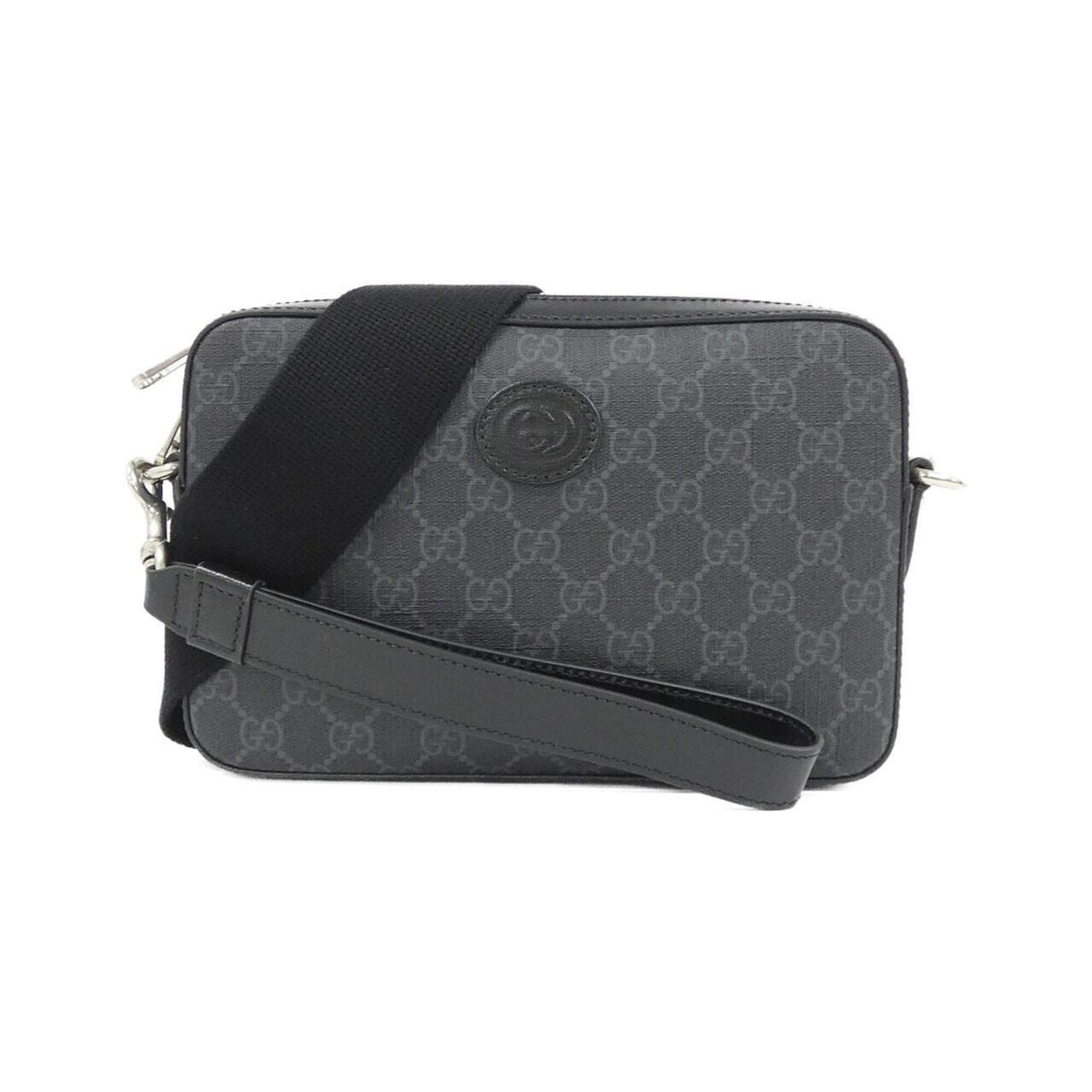 Gucci Black Gg Supreme Leather Shoulder Bag (Pre-Owned)