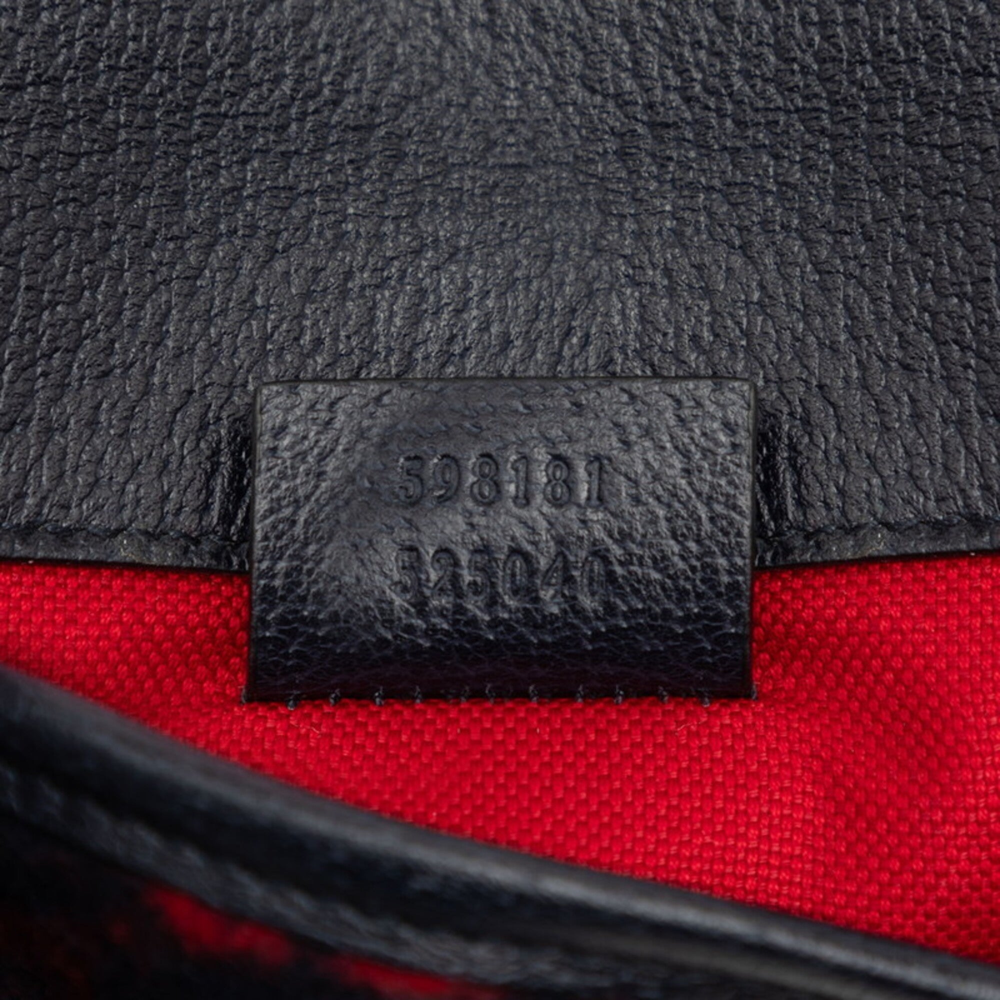 Gucci Navy Red Color Wool Leather Fanny Pack (Pre-Owned)