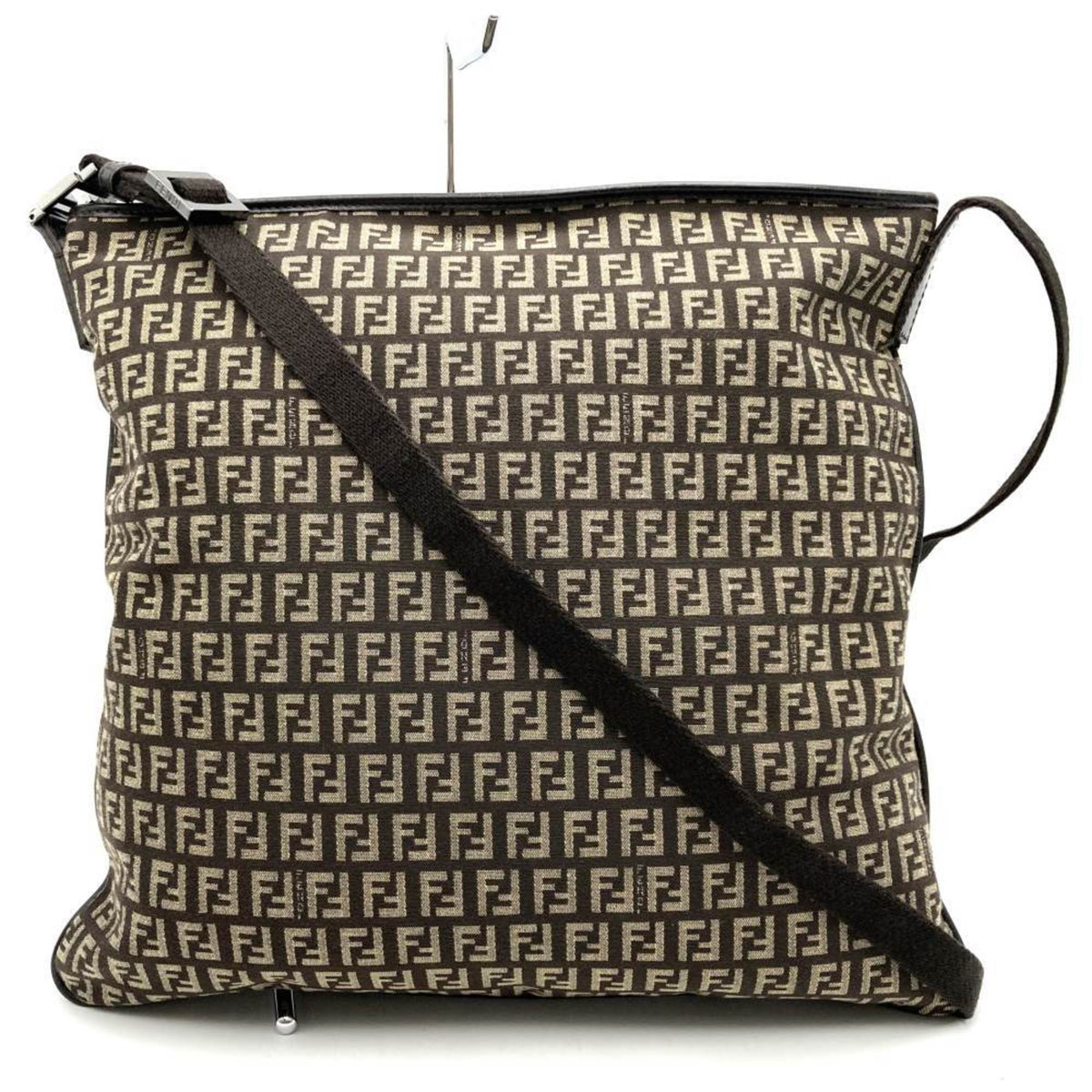 Fendi Brown Canvas Shoulder Bag (Pre-Owned)