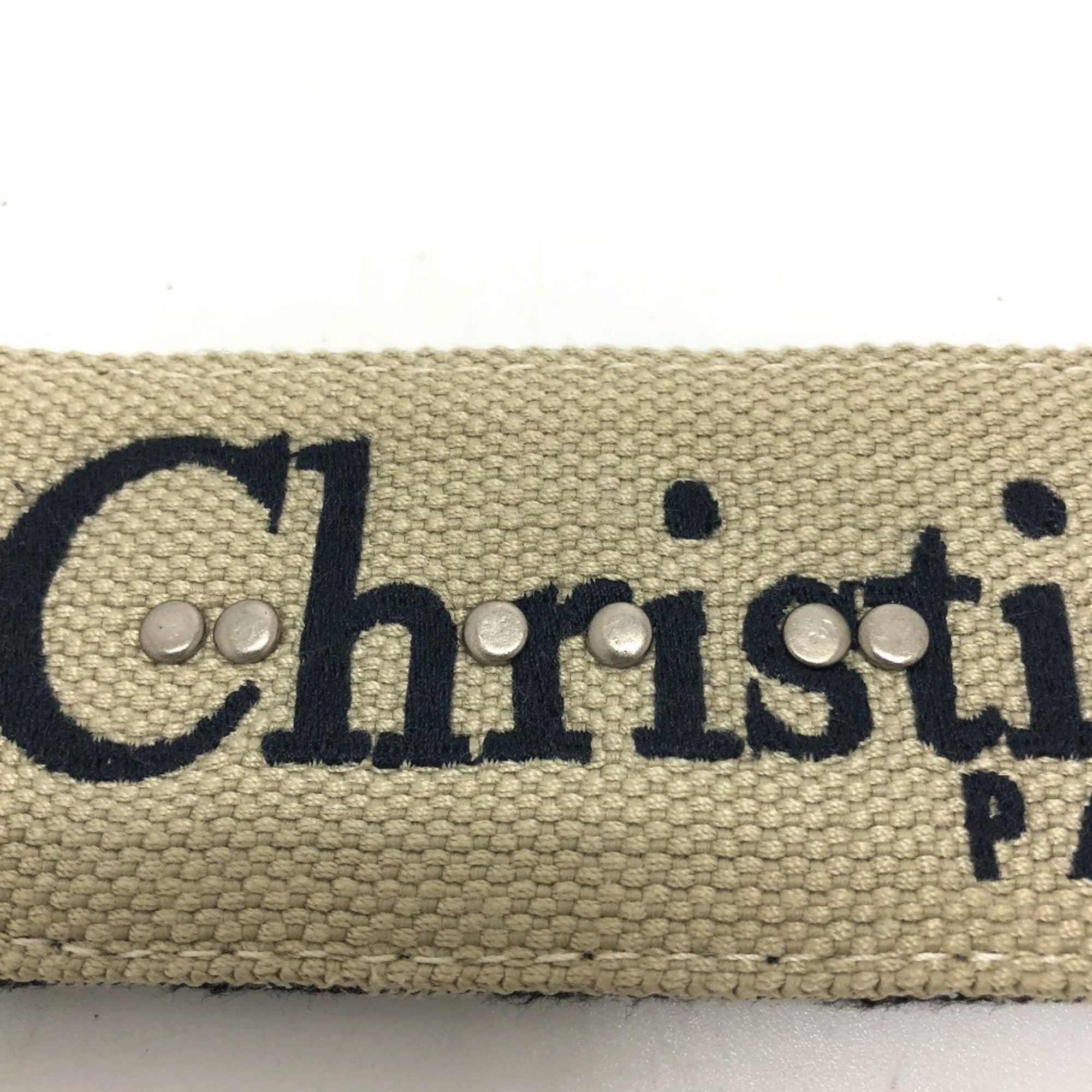 Christian Dior Navy Cloth Chain/Shoulder Wallet (Pre-Owned)