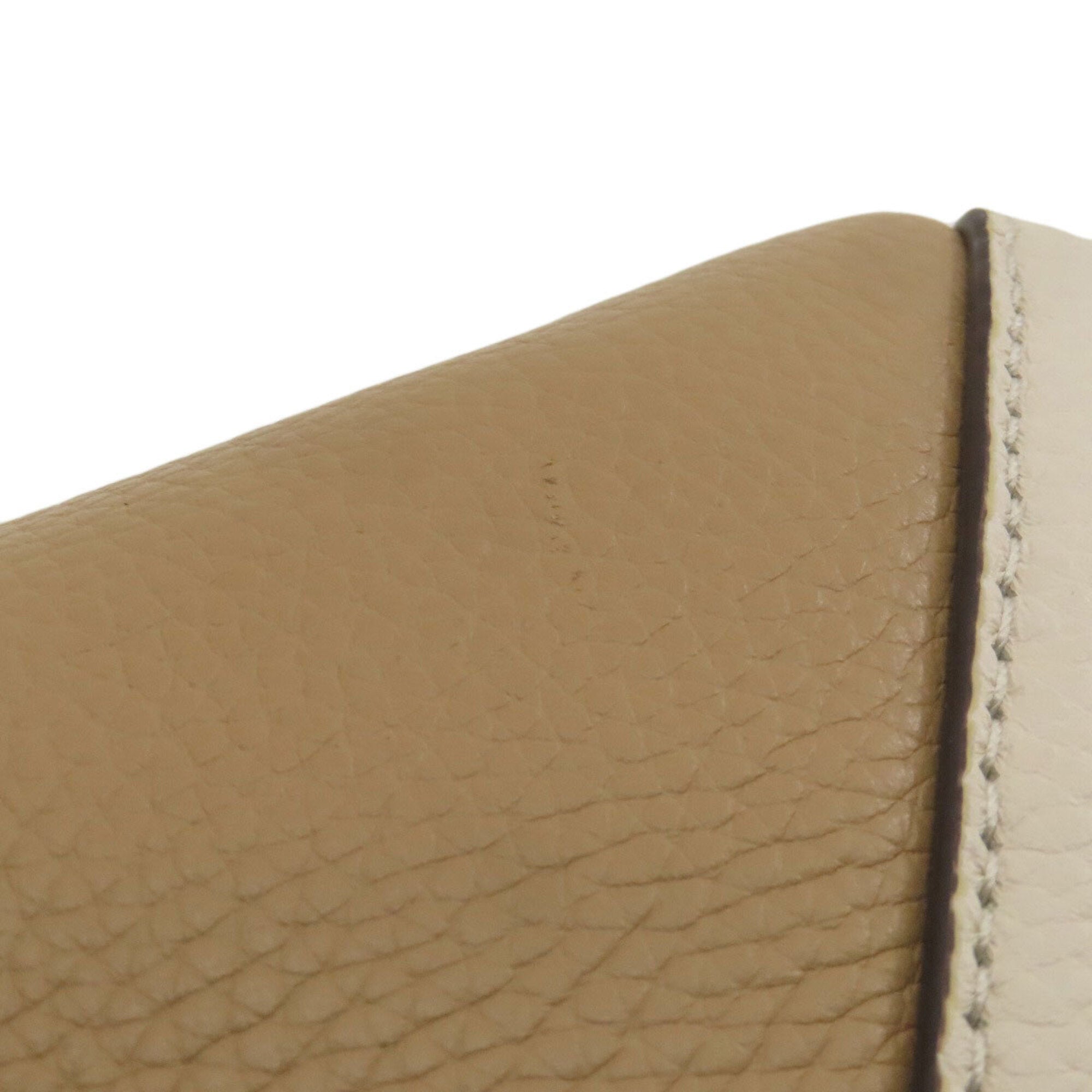 Michael Kors Beige Brown Leather Tote Bag (Pre-Owned)