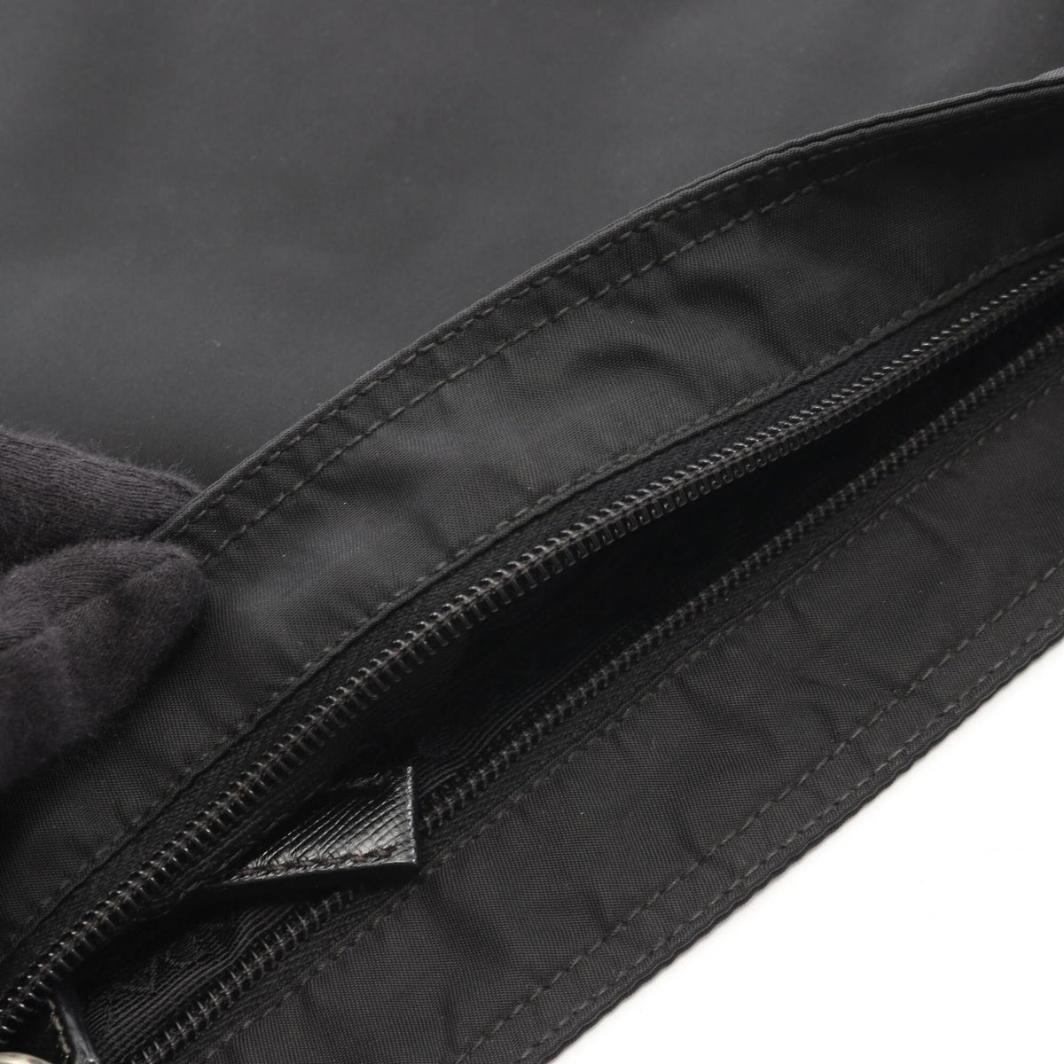 Prada Black Nylon Handbag Shoulder Bag (Pre-Owned)