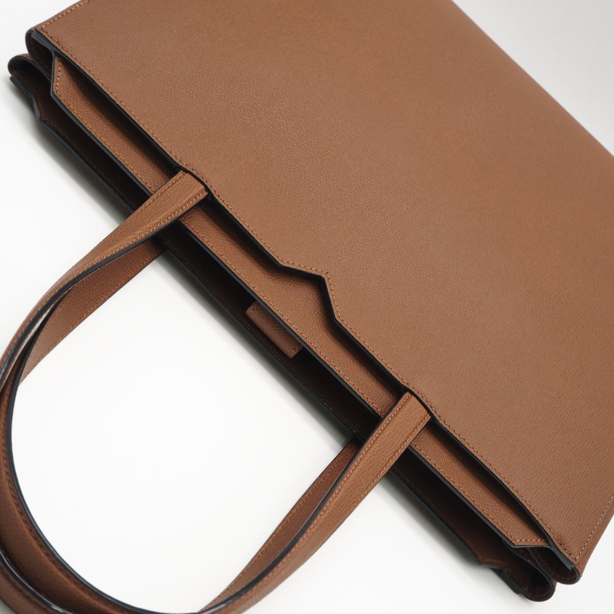 Valextra Brown Leather Handbag Shopping Bag (Pre-Owned)