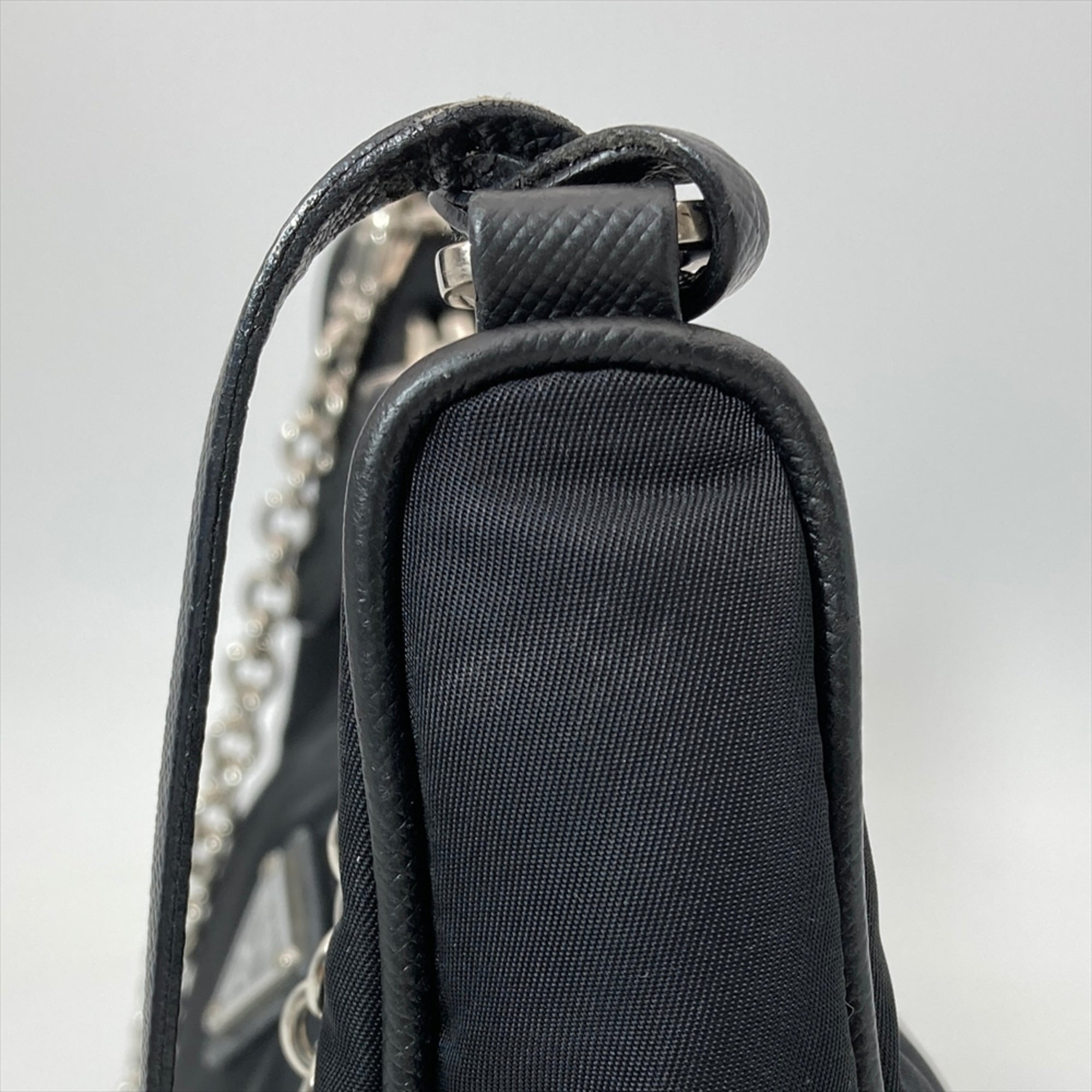 Prada Black Nylon Handbag Shoulder Bag (Pre-Owned)