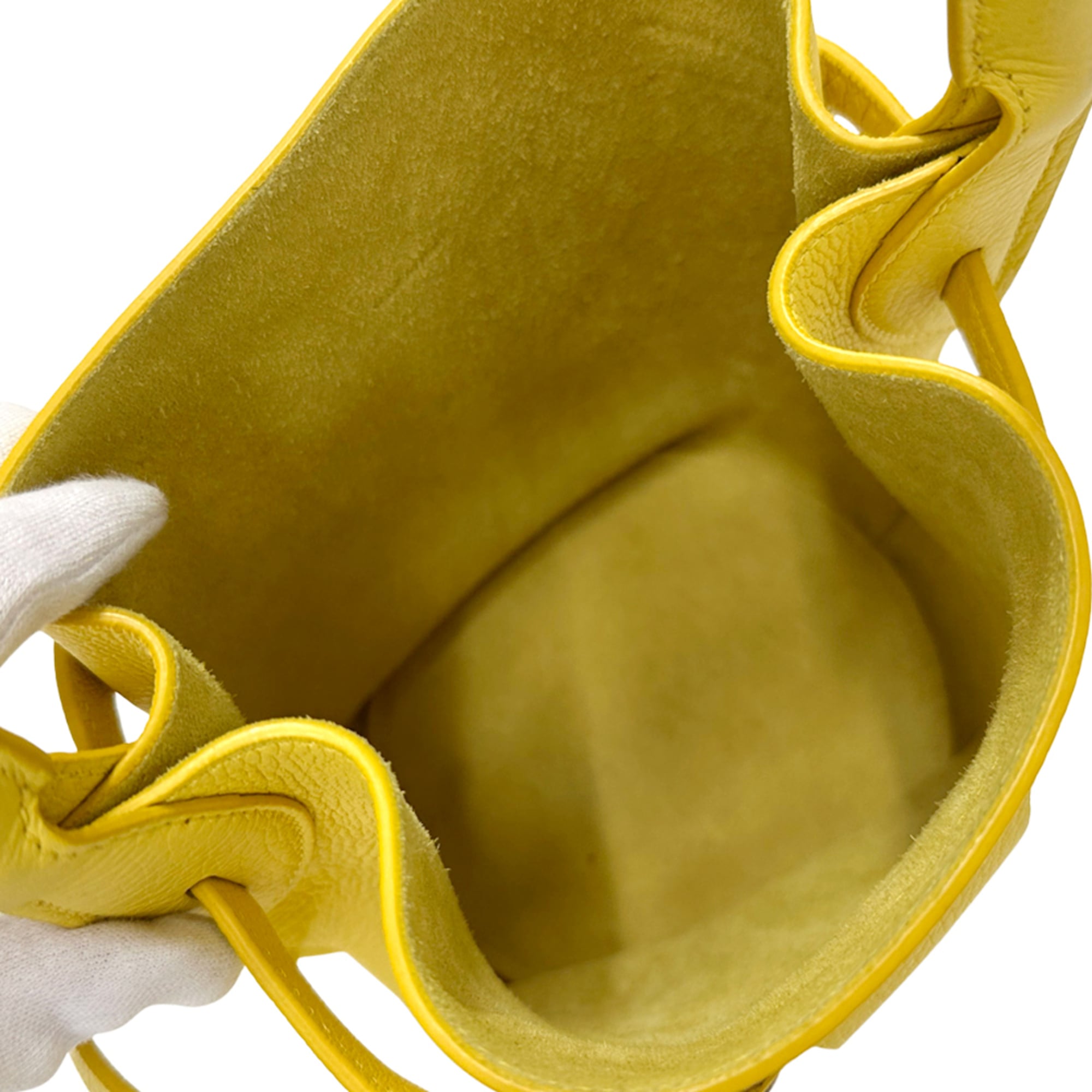 Celine Yellow Leather Handbag Shoulder Bag (Pre-Owned)