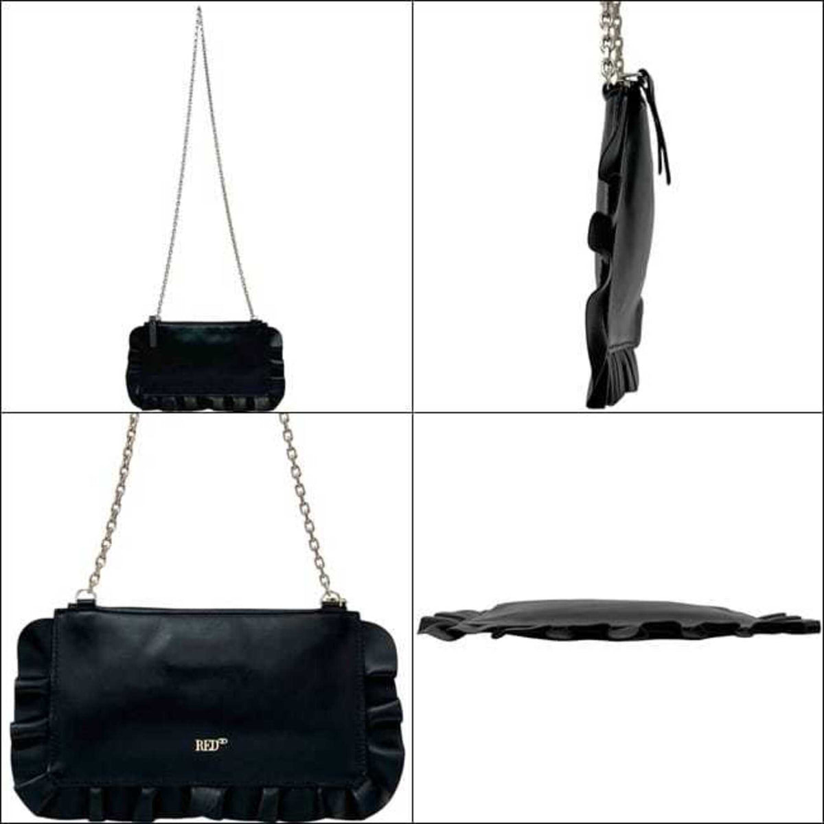 Redvalentino Black Leather Shoulder Bag (Pre-Owned)