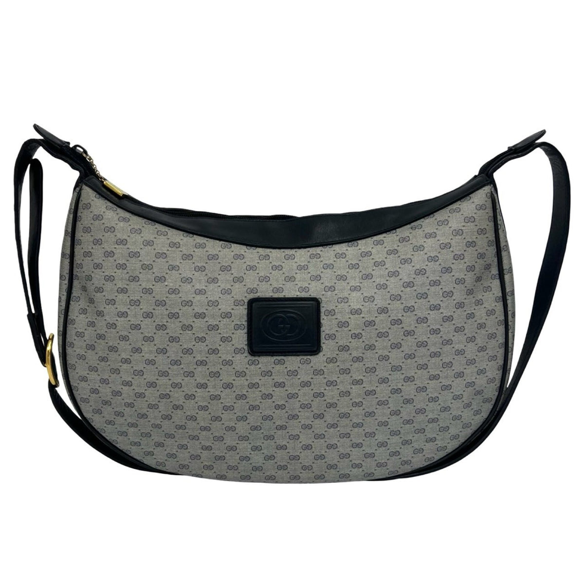 Gucci Navy Leather Pvc Shoulder Bag (Pre-Owned)