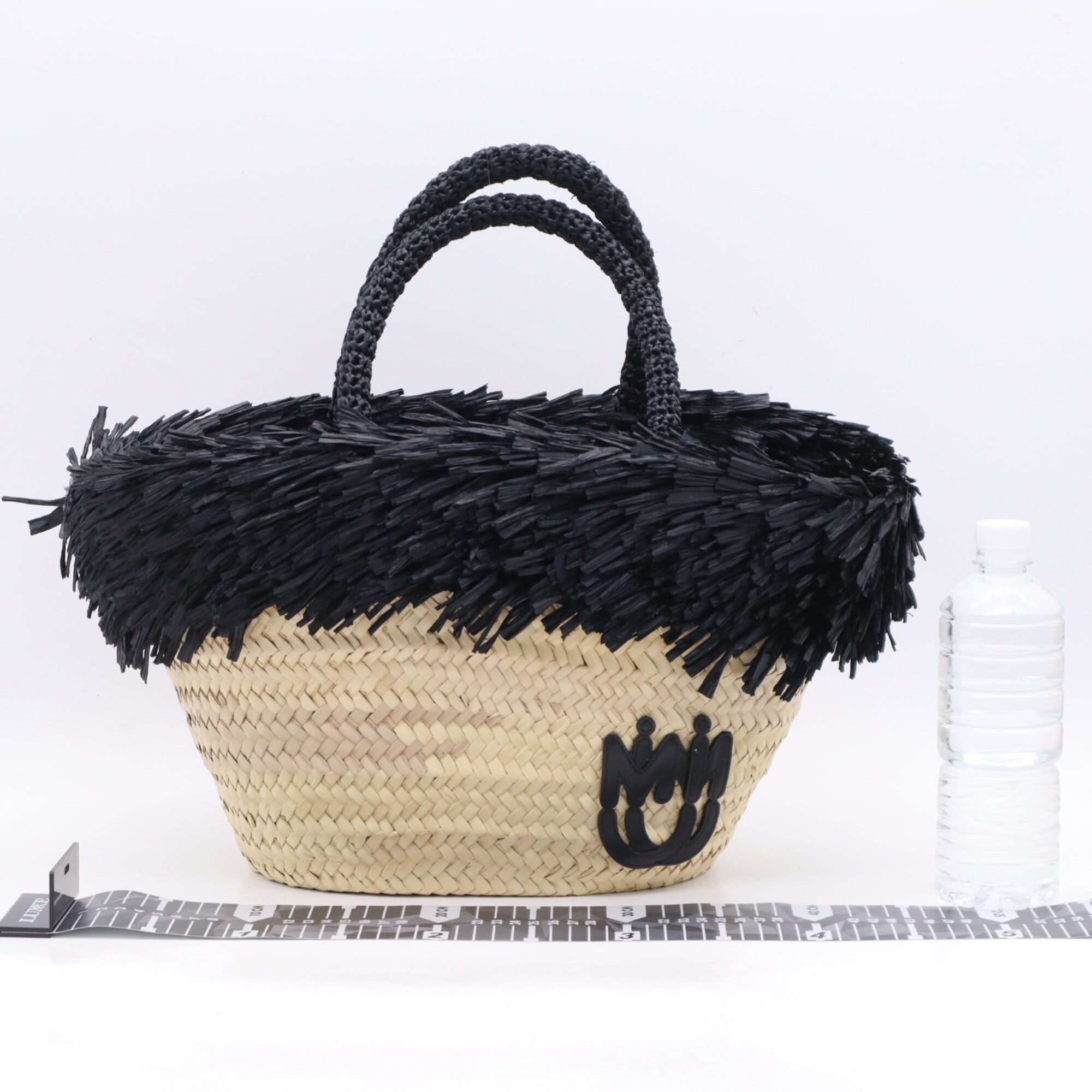 Miu Miu Black Straw Leather Handbag (Pre-Owned)