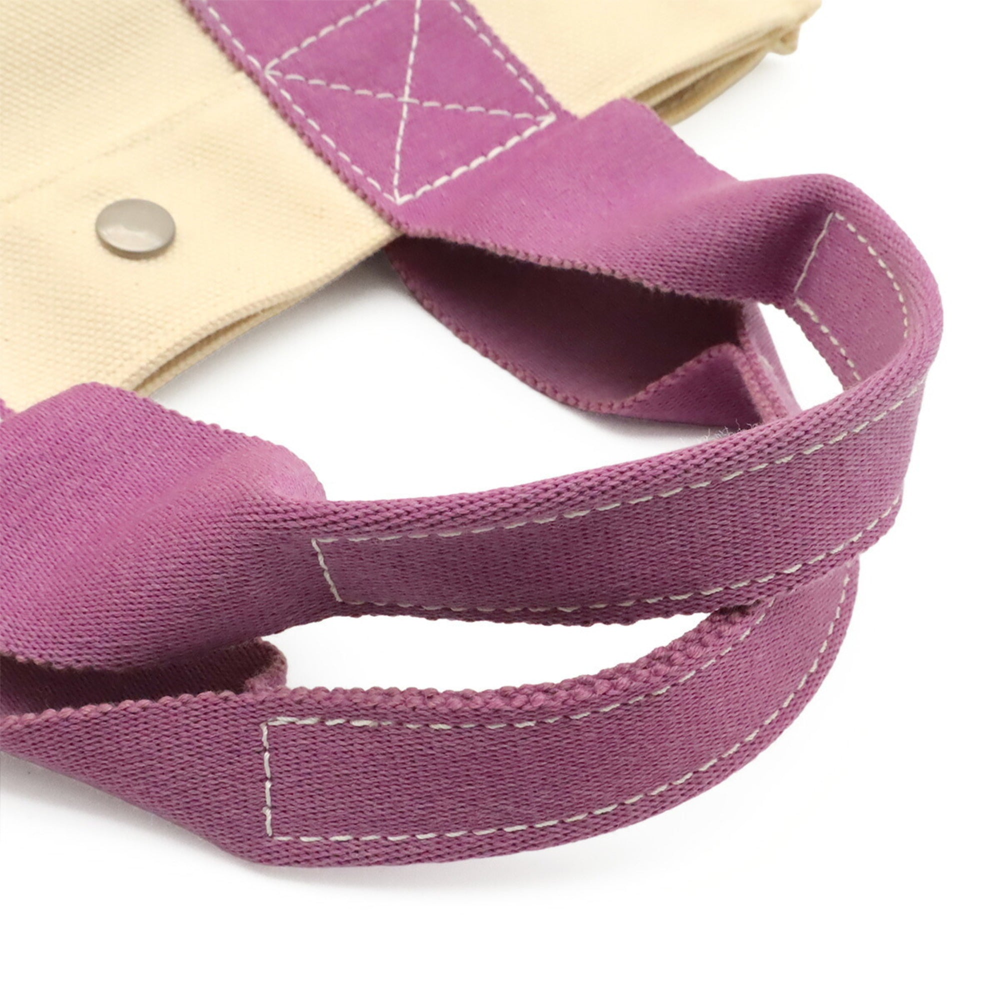 Hermes Bora Bora Natural Purple Canvas Handbag Tote Bag (Pre-Owned)