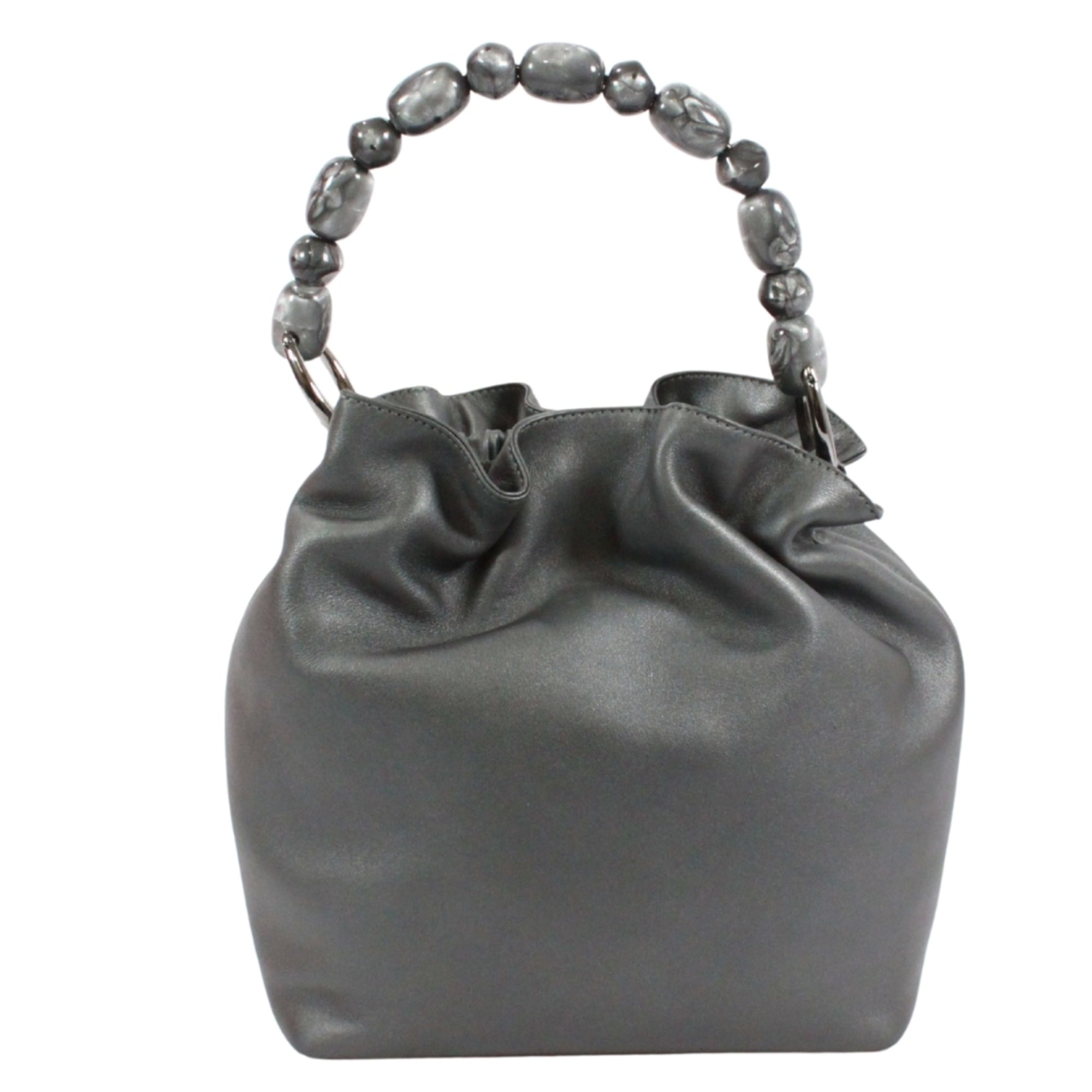 Christian Dior Gray Leather Handbag (Pre-Owned)