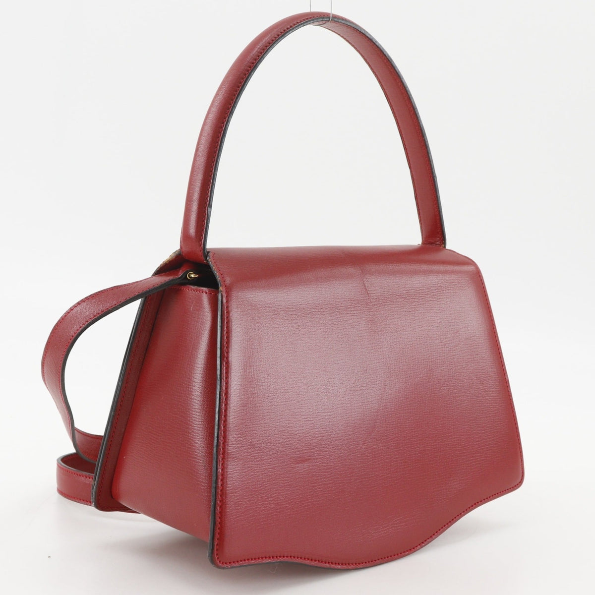Dunhill Red Color Leather Handbag (Pre-Owned)