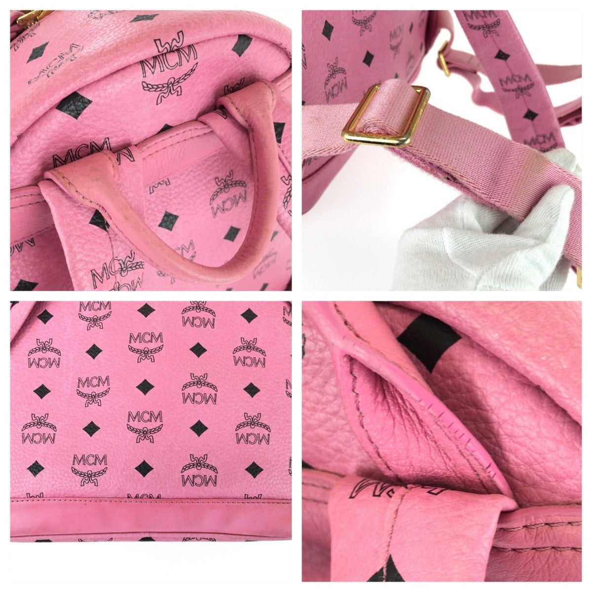 Mcm Pink Leather Backpack (Pre-Owned)