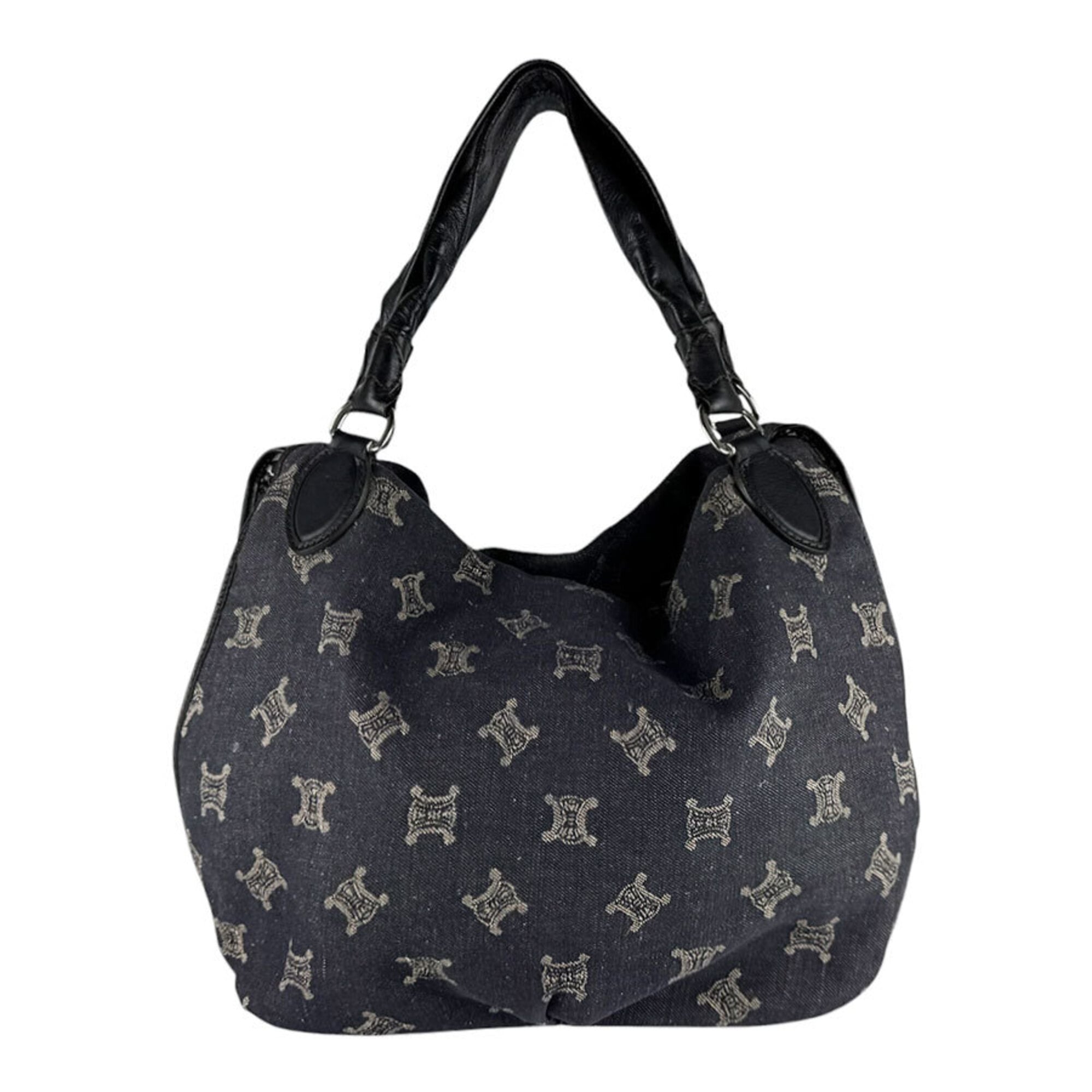 Celine Black Denim Leather Handbag (Pre-Owned)