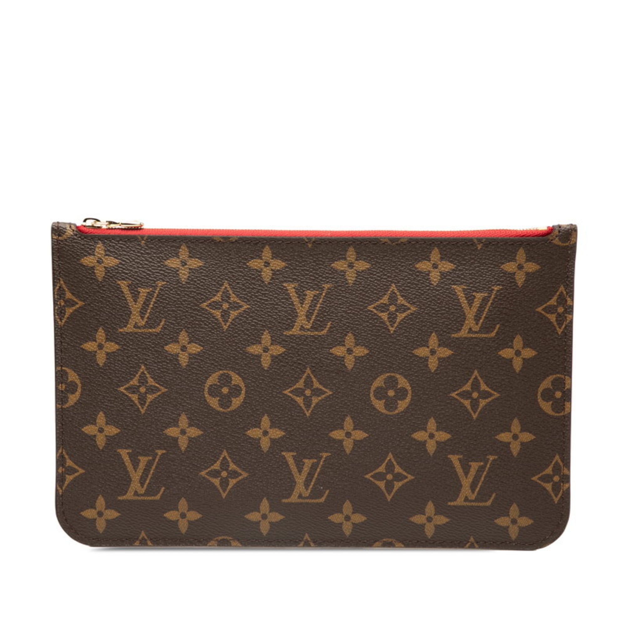 Louis Vuitton Brown Red Color Pvc Pouch (Pre-Owned)