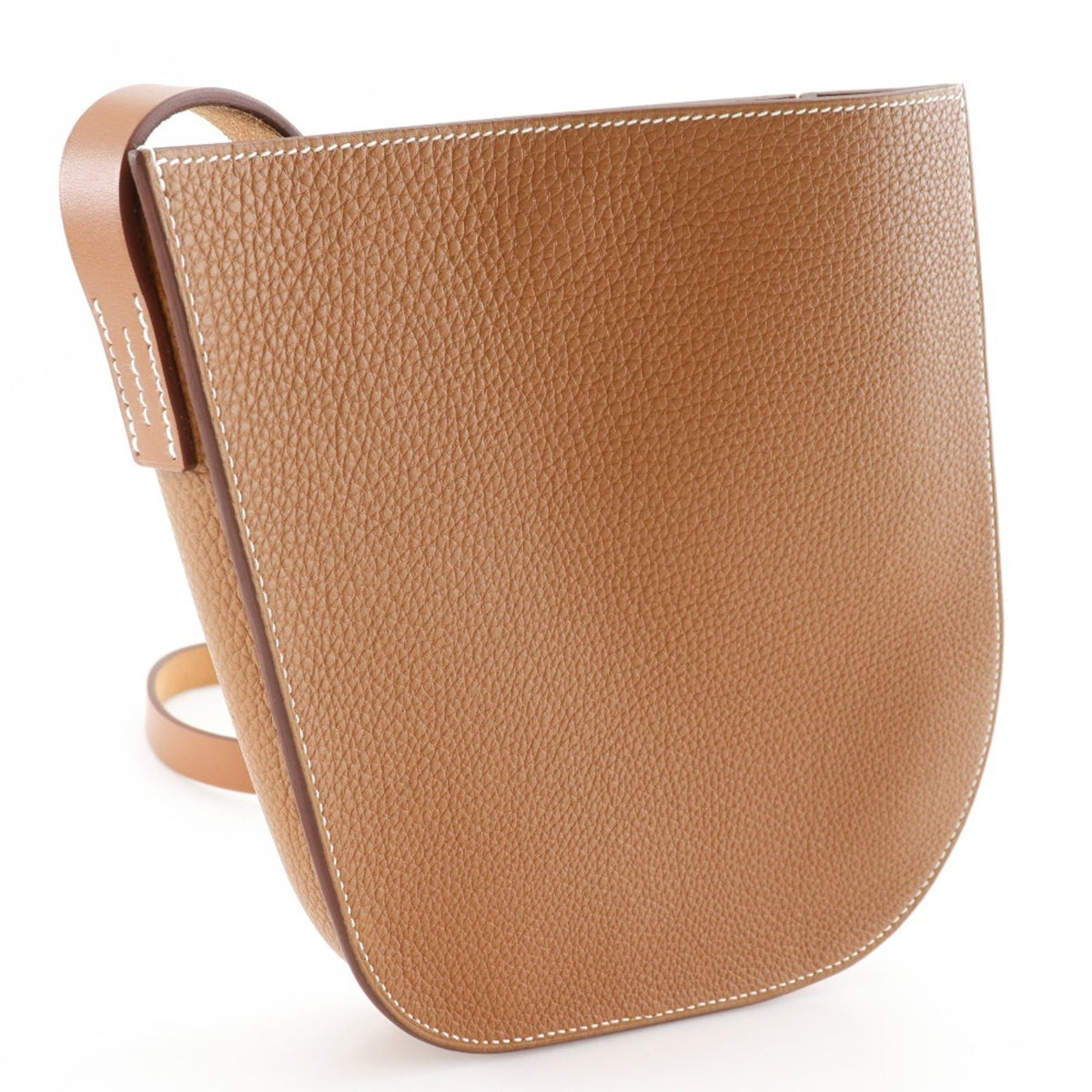Hermes Brown Gold Brown Togo Leather Shoulder Bag (Pre-Owned)