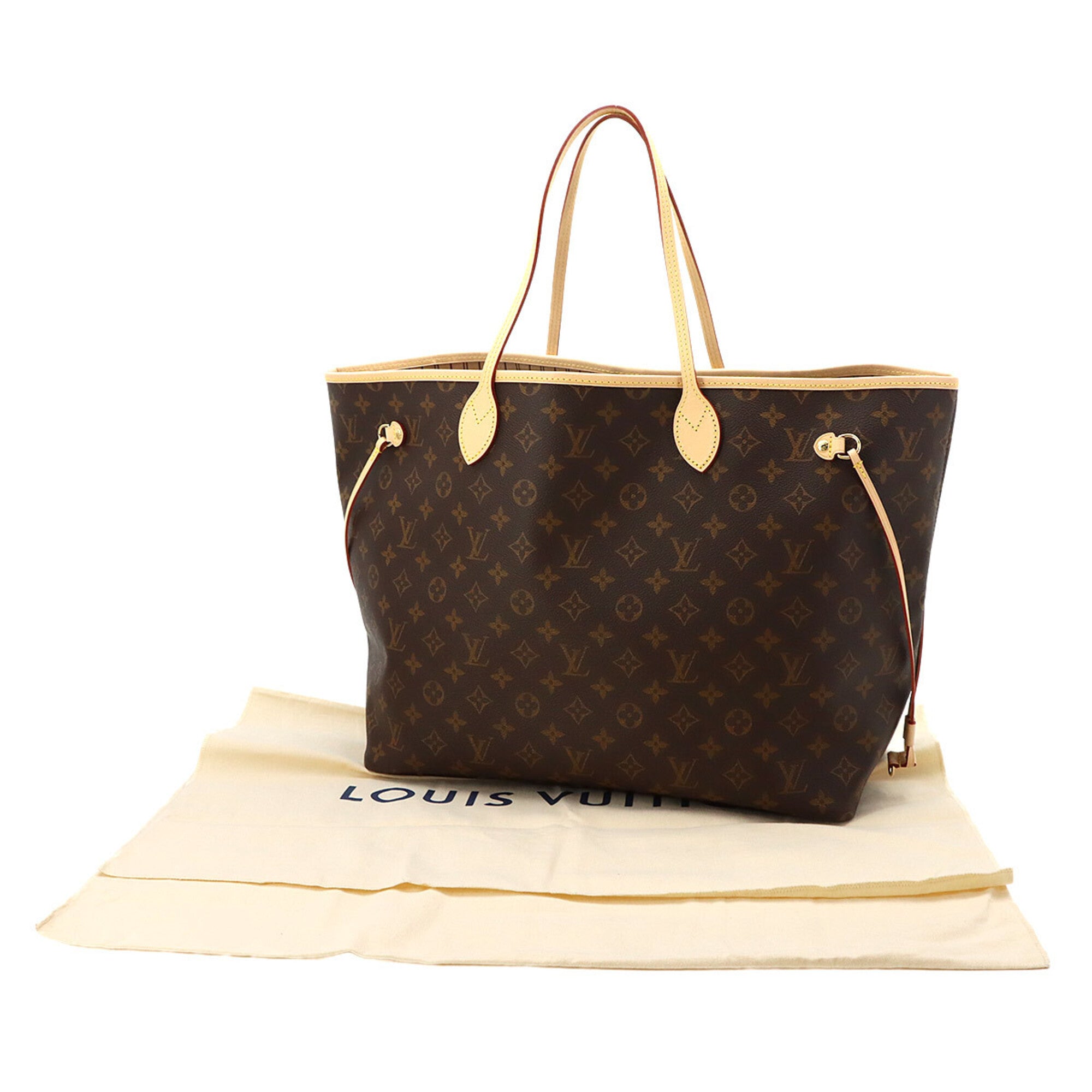 Louis Vuitton Beige Brown Monogram Monogram Handbag Tote Bag (Pre-Owned)