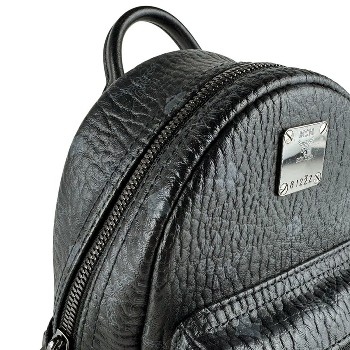 Mcm Black Leather Backpack (Pre-Owned)