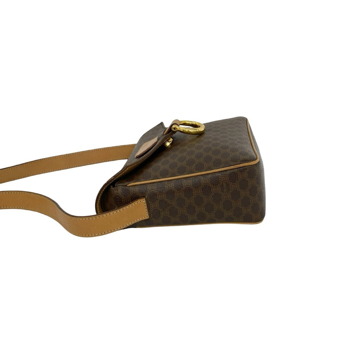 Celine Brown Leather Pvc Pochette Shoulder Bag (Pre-Owned)