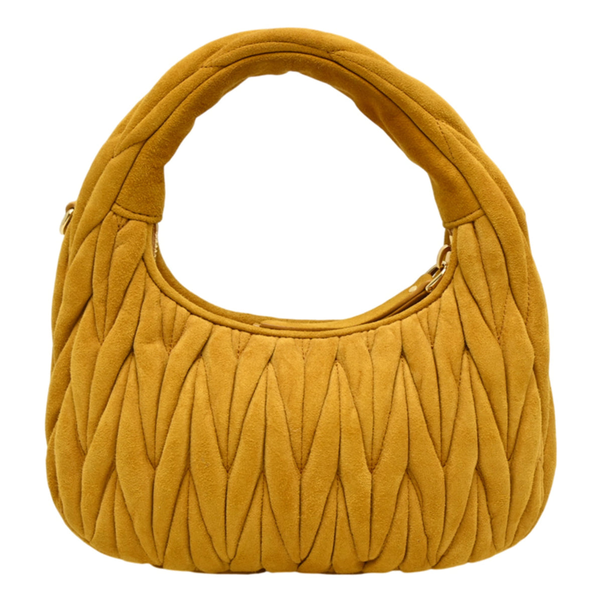 Miu Miu Yellow Suede Handbag (Pre-Owned)