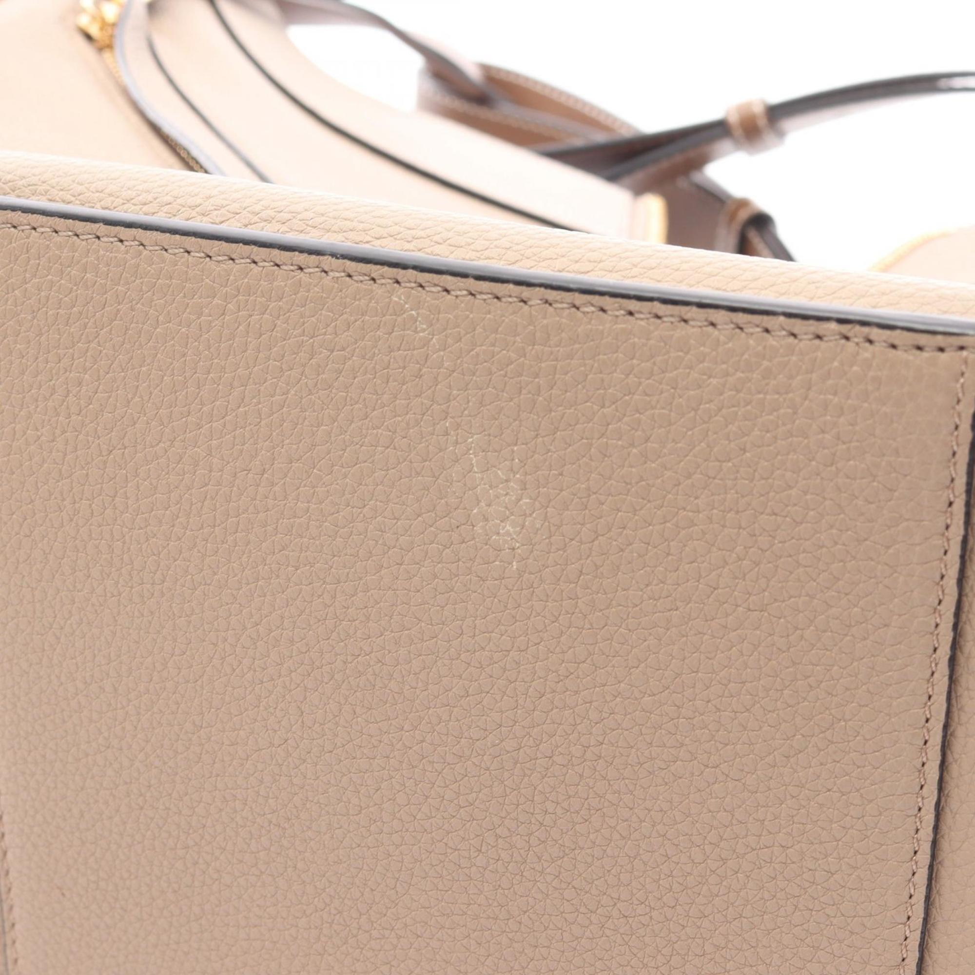 Loewe Beige Brown Leather Handbag (Pre-Owned)