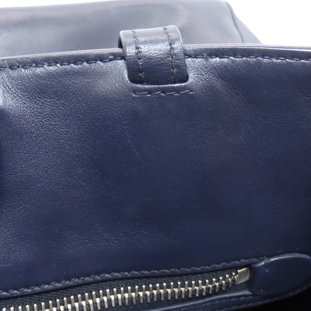 Miu Miu Navy Leather Tote Bag (Pre-Owned)