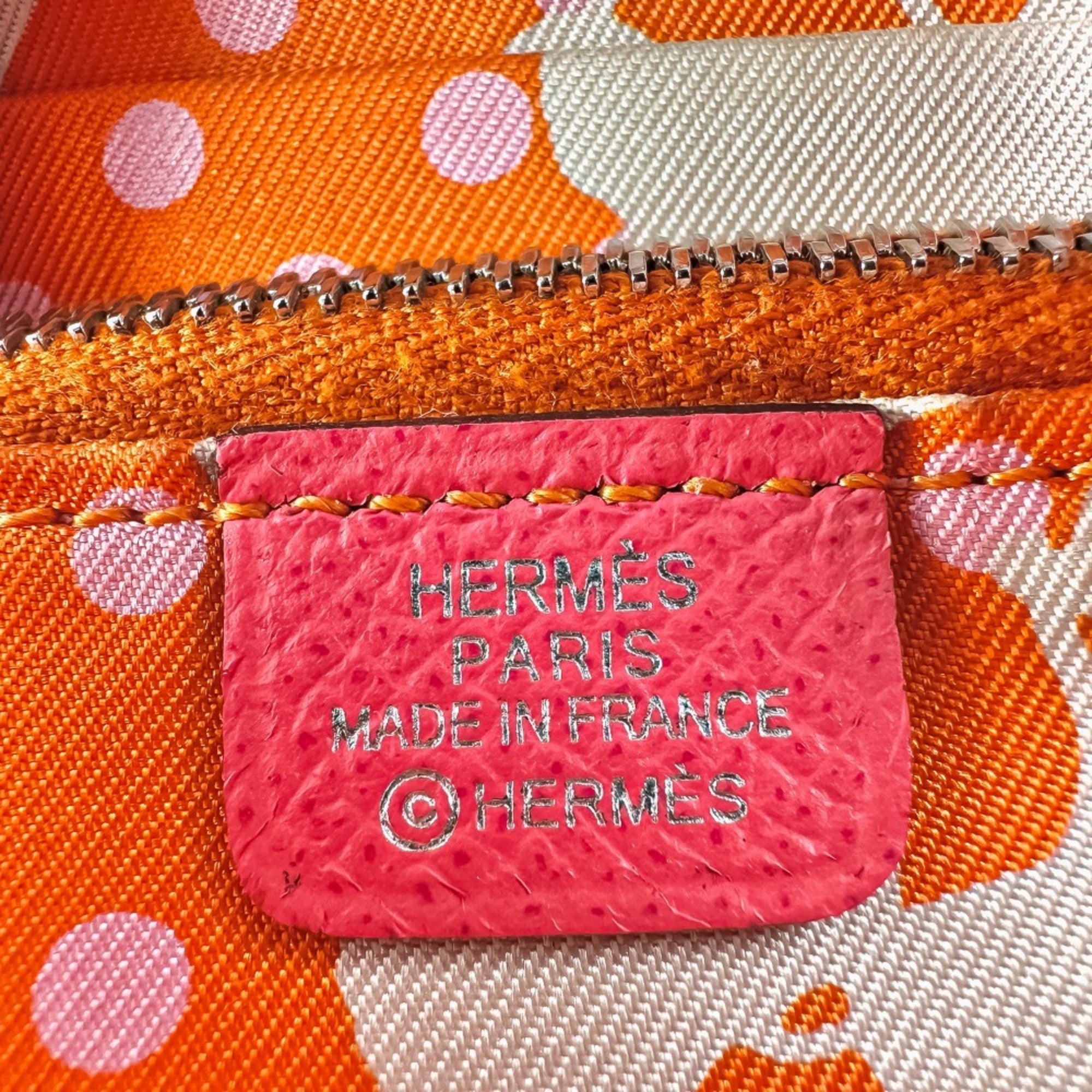 Hermes Pink Rose Azalee Epsom Leather Coin Purse/Coin Case (Pre-Owned)