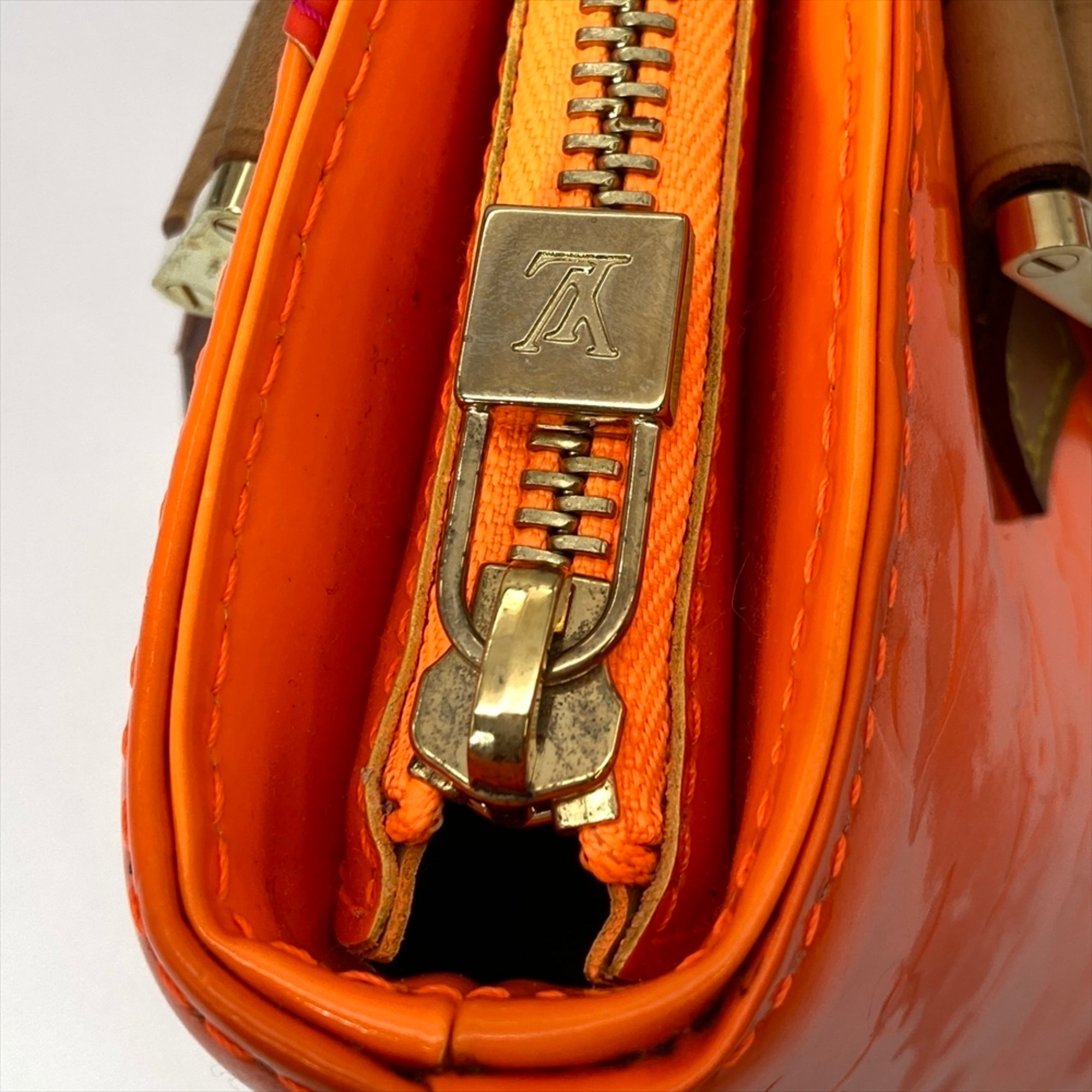 Louis Vuitton Monogram Vernis Orange Monogram Vernis Tote Bag (Pre-Owned)