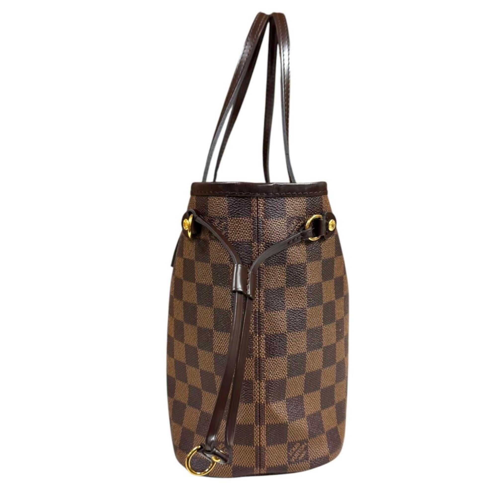 Louis Vuitton Damier Brown Damier Canvas Pouch Tote Bag (Pre-Owned)