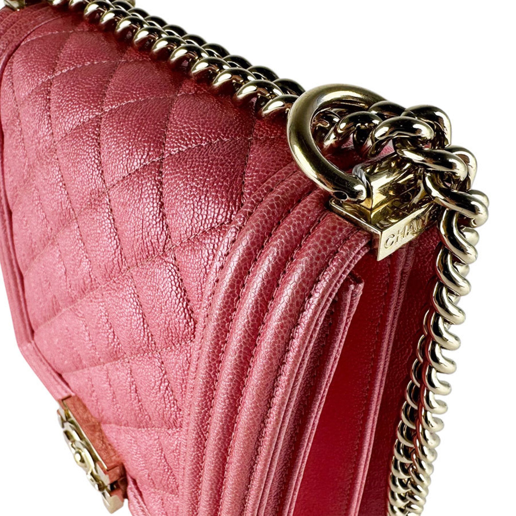 Chanel Pink Leather Shoulder Bag (Pre-Owned)