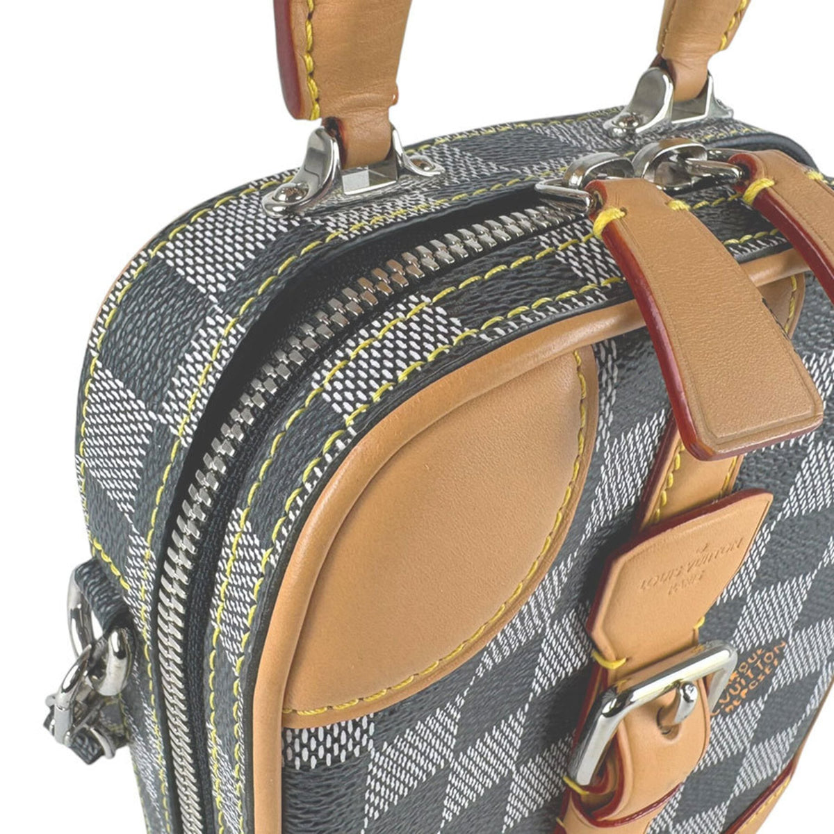 Louis Vuitton Black Brown Damier Canvas Shoulder Bag (Pre-Owned)