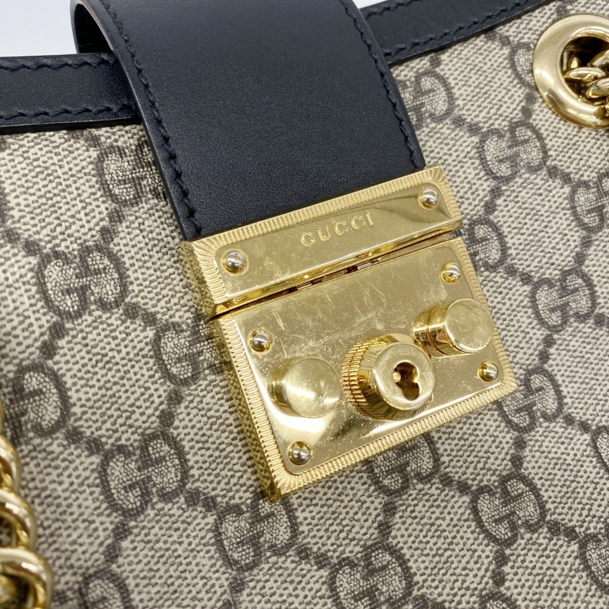 Gucci Black Brown Pvc Shoulder Bag (Pre-Owned)
