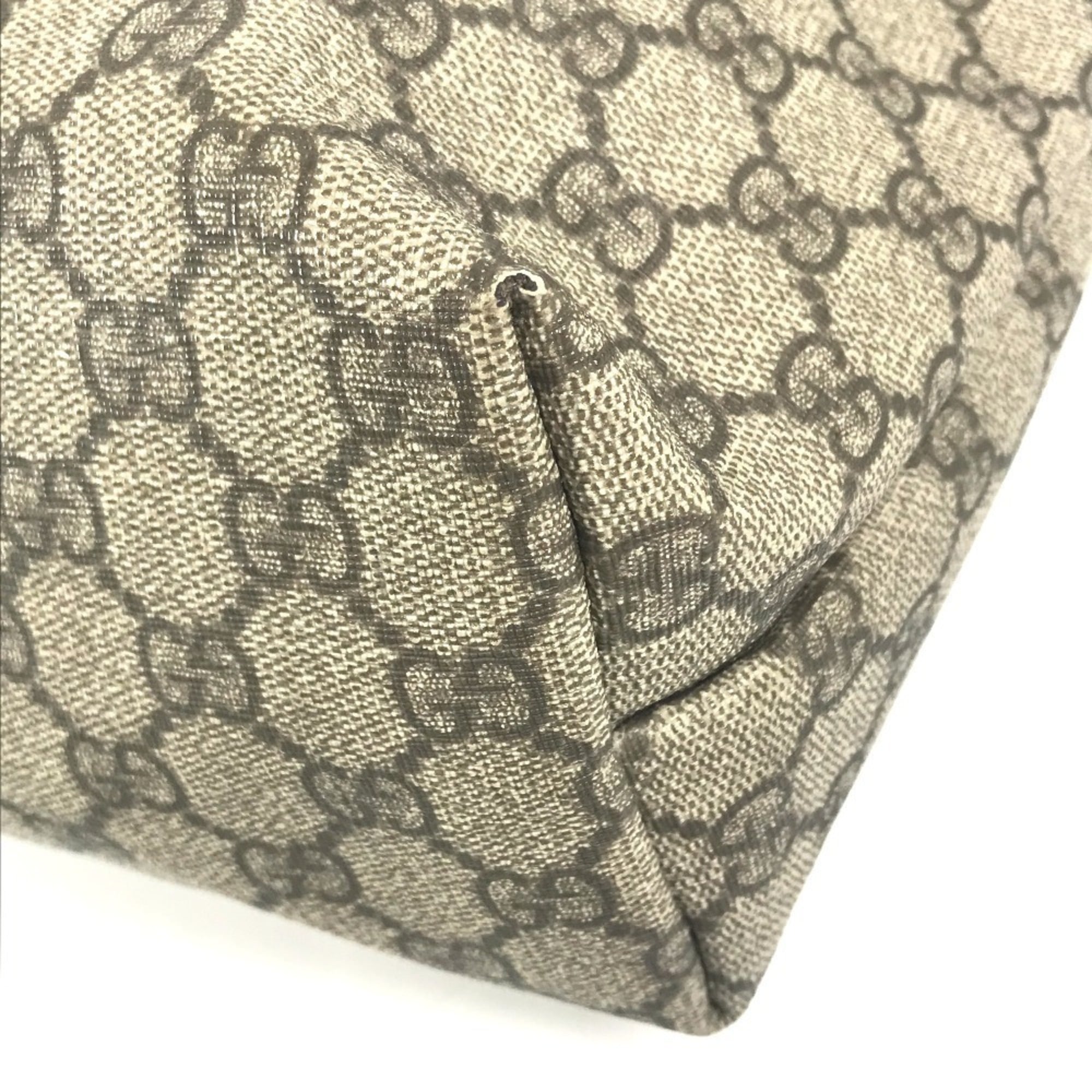 Gucci Beige Dark Brown Gg Supreme Shoulder Bag Tote Bag (Pre-Owned)