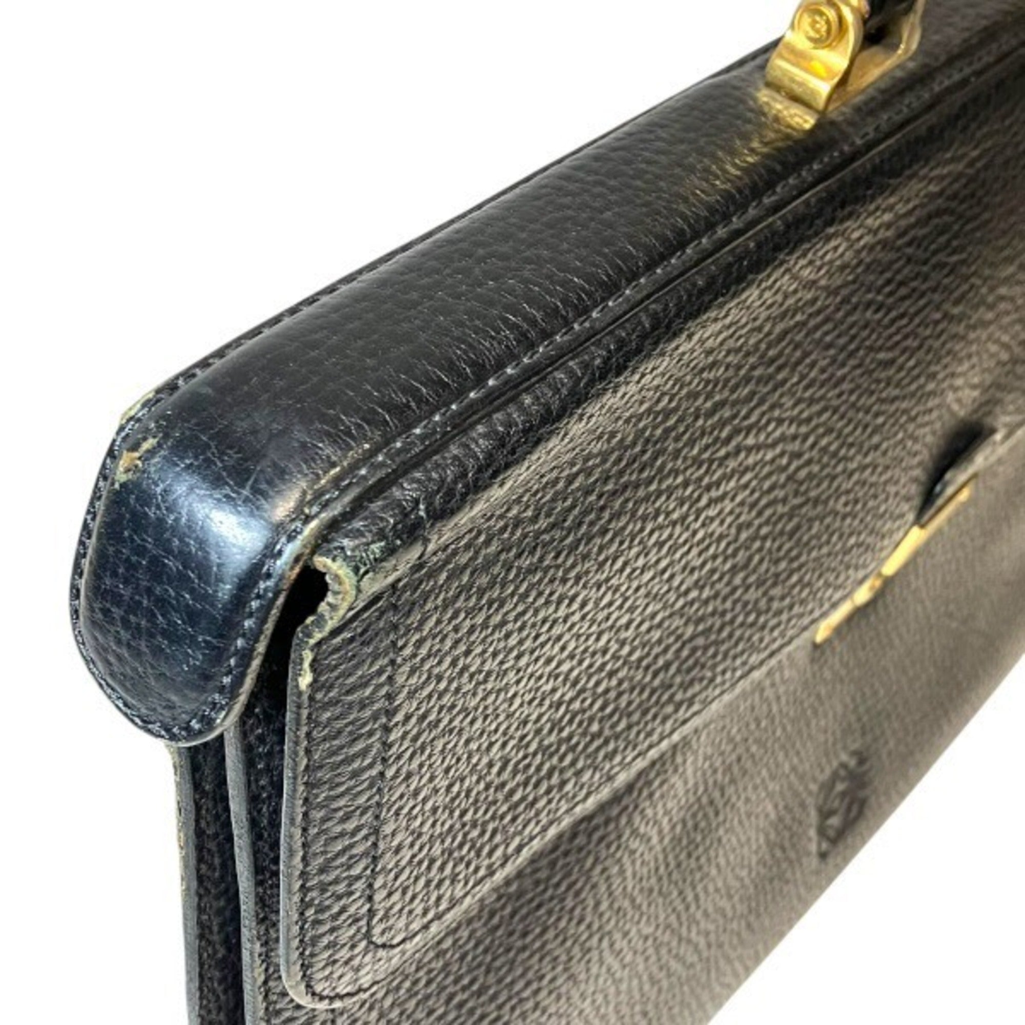 Loewe Black Leather Briefcase Handbag (Pre-Owned)