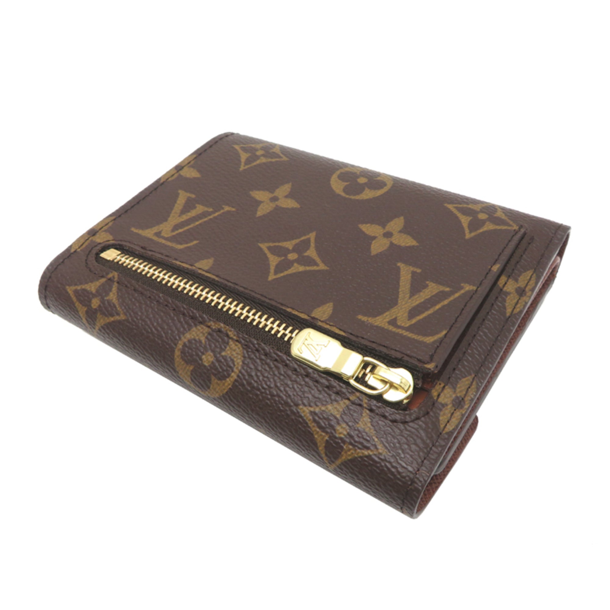 Louis Vuitton Brown Monogram Wallet (Tri-Fold) (Pre-Owned)