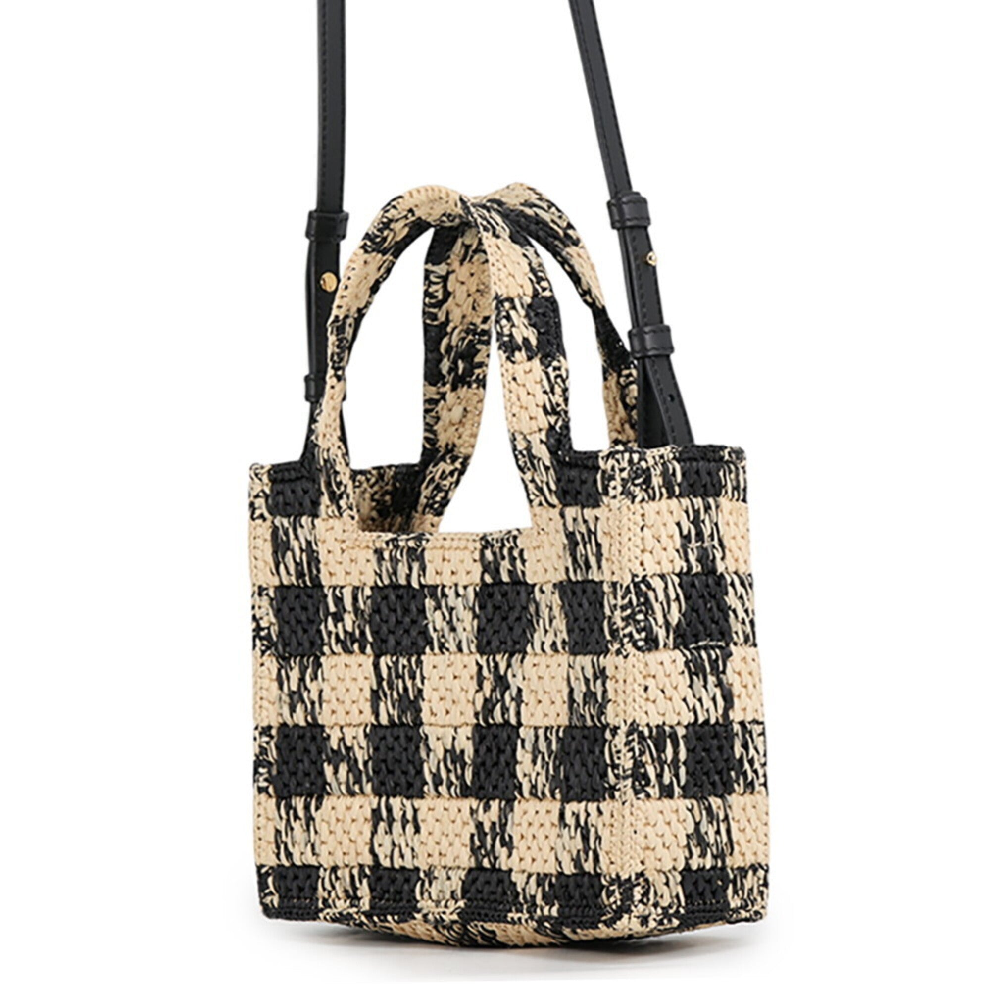 Loewe Black Raffia Leather Handbag (Pre-Owned)