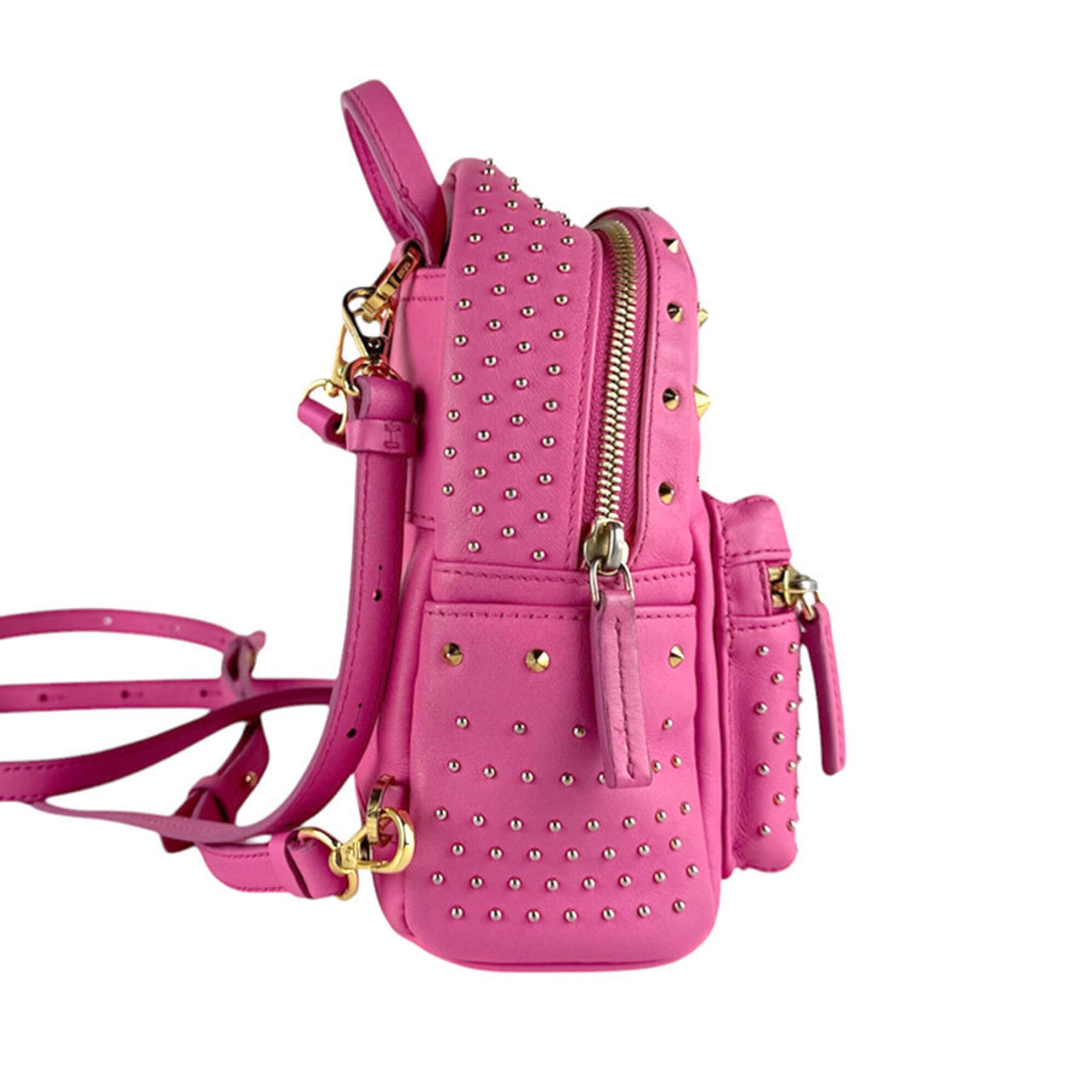 Mcm Gold Pink Leather Backpack (Pre-Owned)
