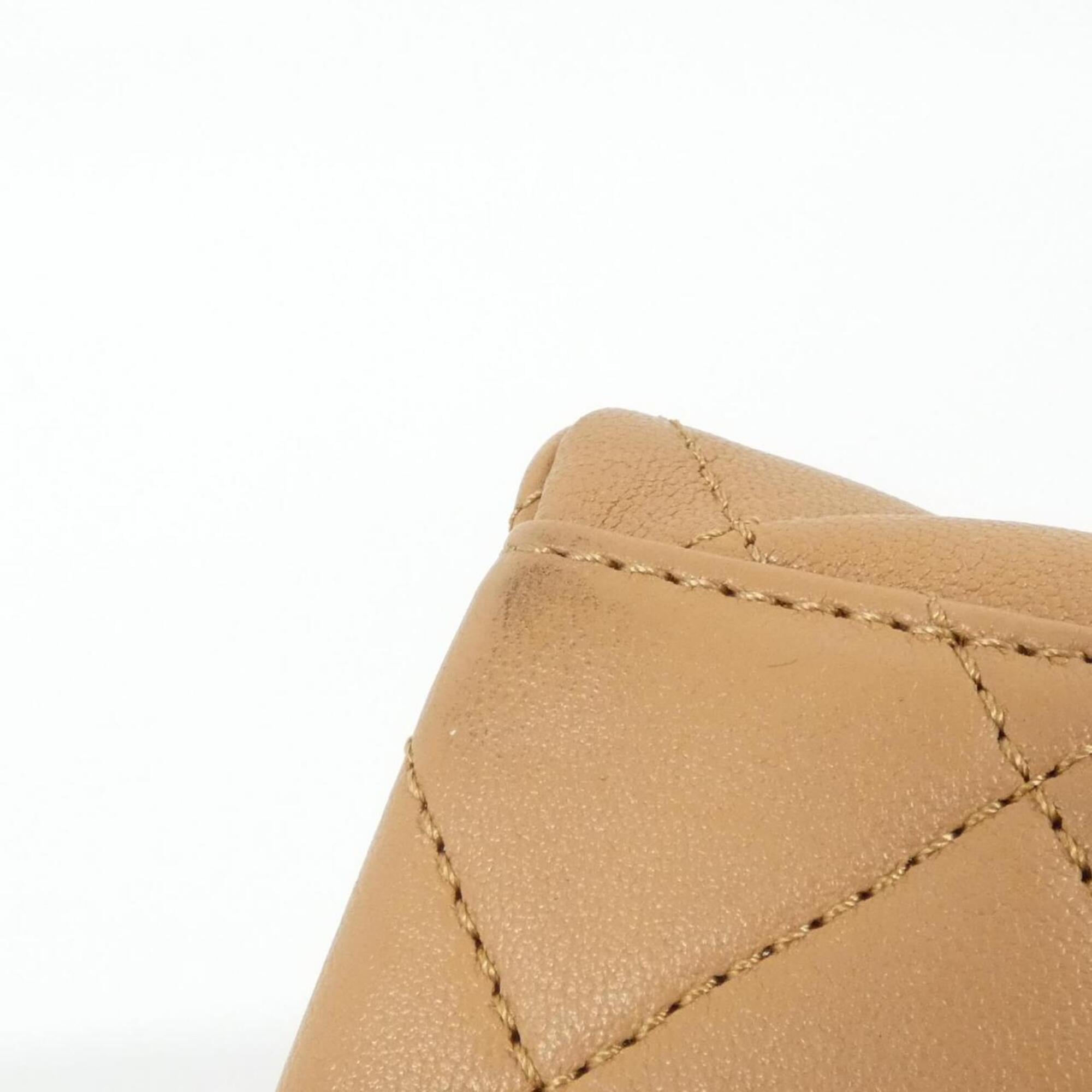 Chanel Beige Leather Shoulder Bag (Pre-Owned)