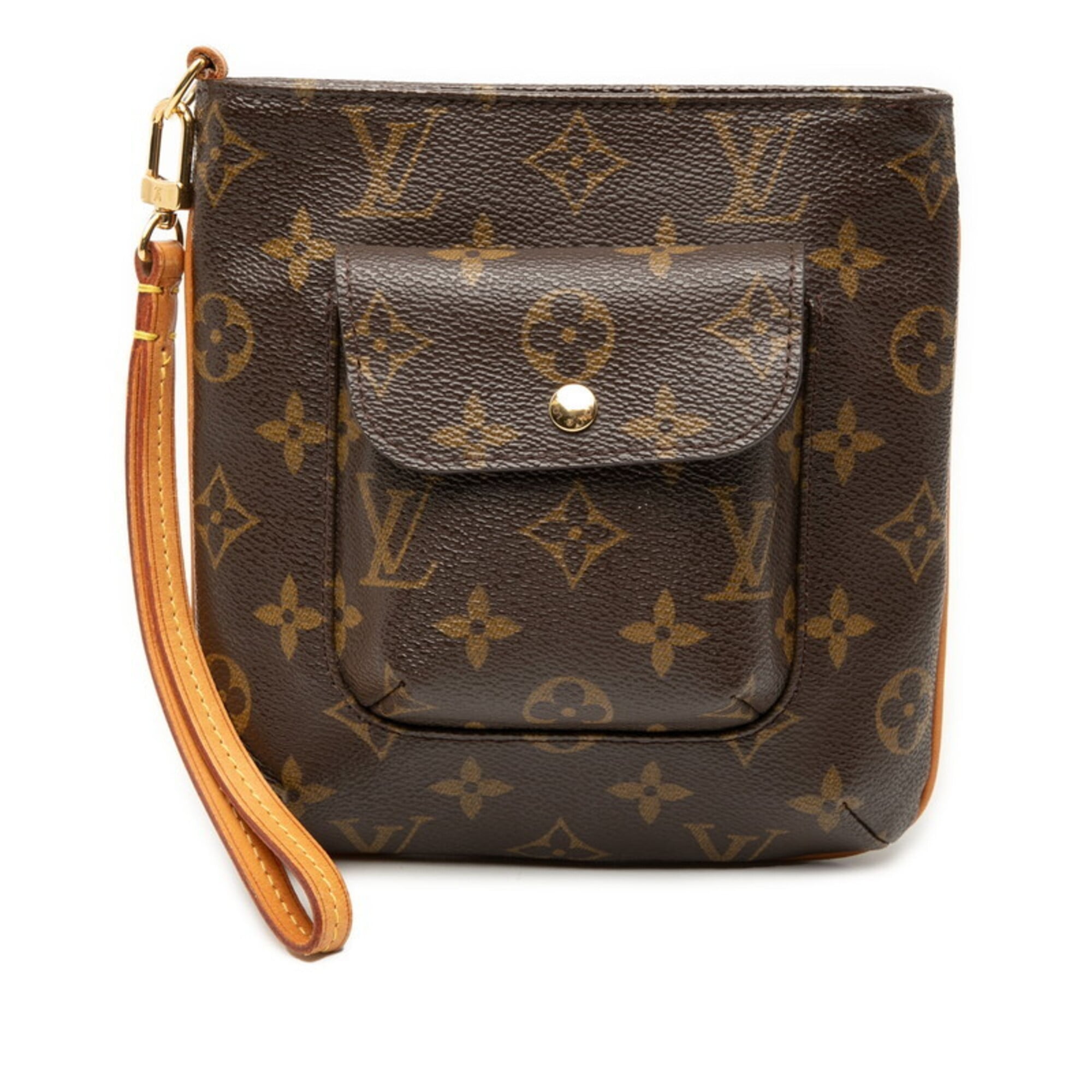 Louis Vuitton Brown Monogram Monogram Pvc Leather Handbag Pouch (Pre-Owned)