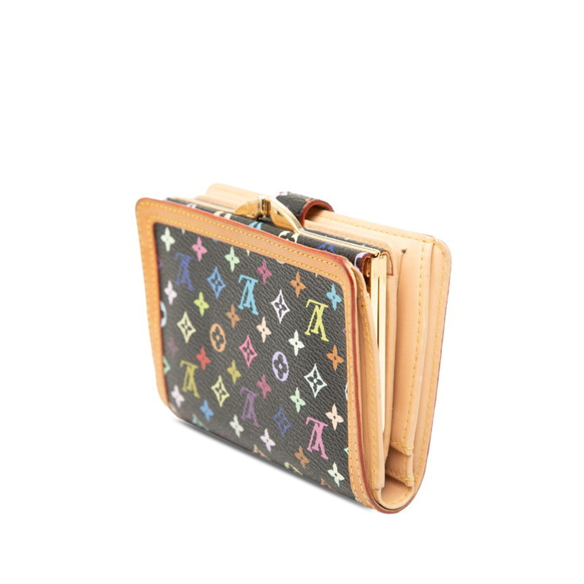 Louis Vuitton Black Multi-Color Pvc Leather Wallet (Bi-Fold) (Pre-Owned)