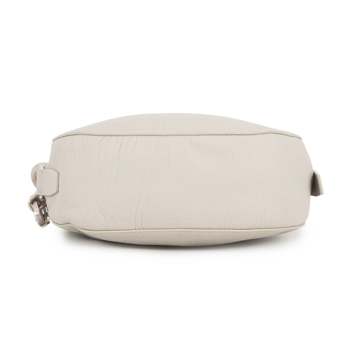 Burberry Light Gray Leather Handbag Shoulder Bag (Pre-Owned)