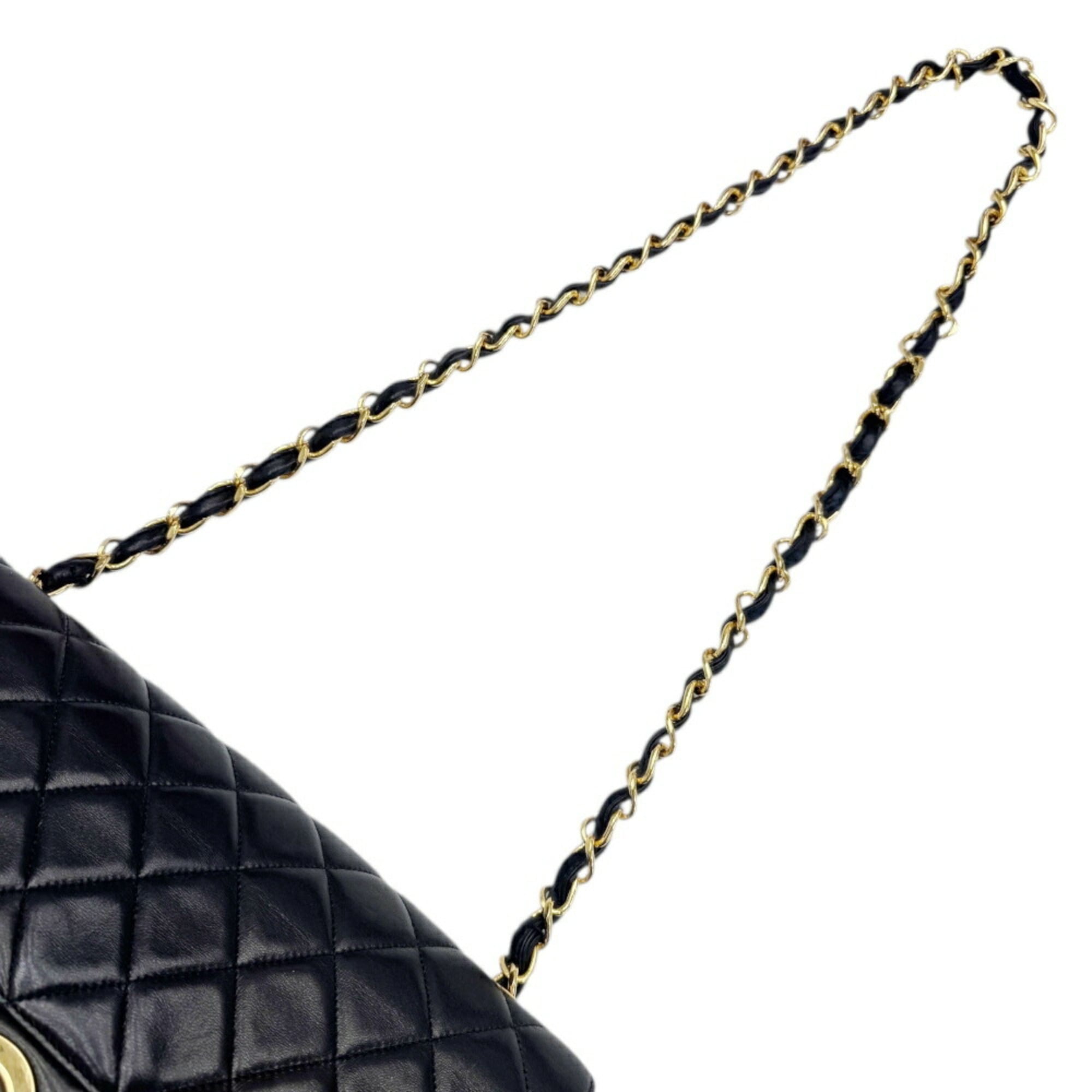 Chanel Black Leather Shoulder Bag (Pre-Owned)