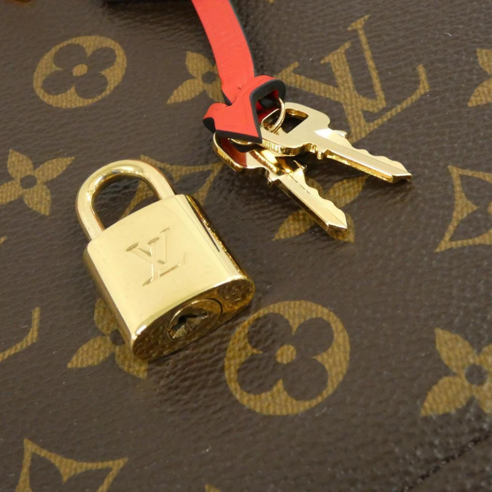 Louis Vuitton Monogram Coquelicots Marron Coated Canvas Handbag (Pre-Owned)