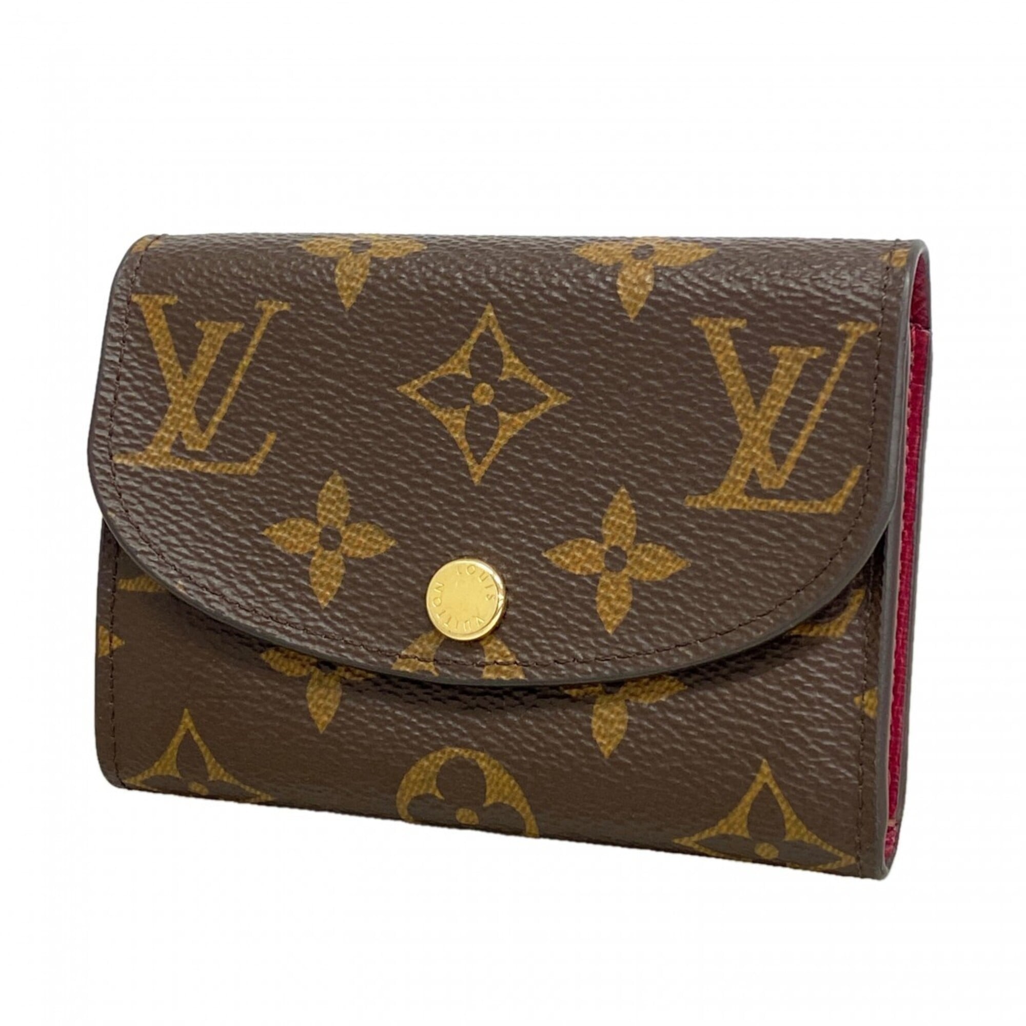 Louis Vuitton Brown Fuchsia Coin Purse/Coin Case (Pre-Owned)