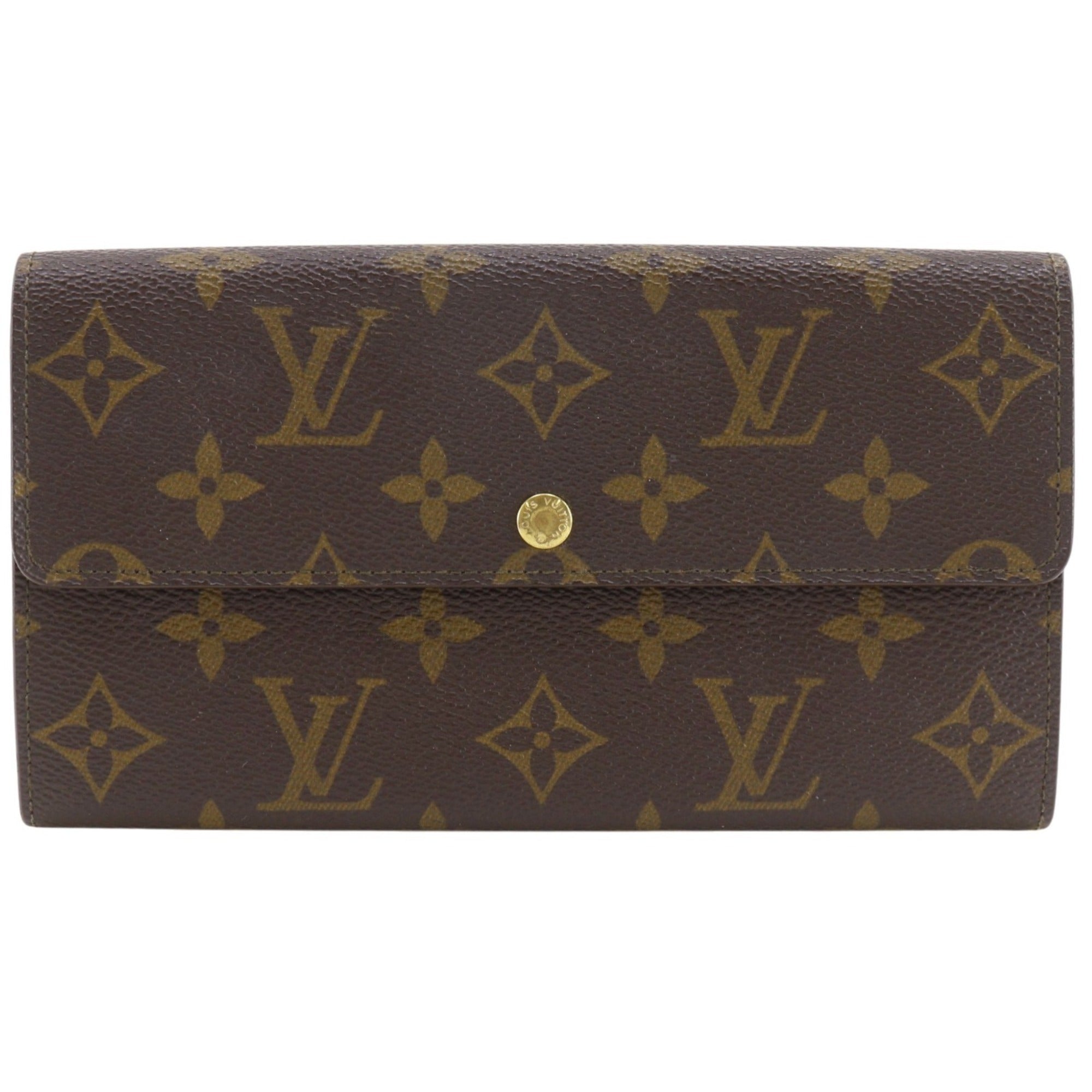 Louis Vuitton Monogram Brown Monogram Long Wallet (Bi-Fold) (Pre-Owned)